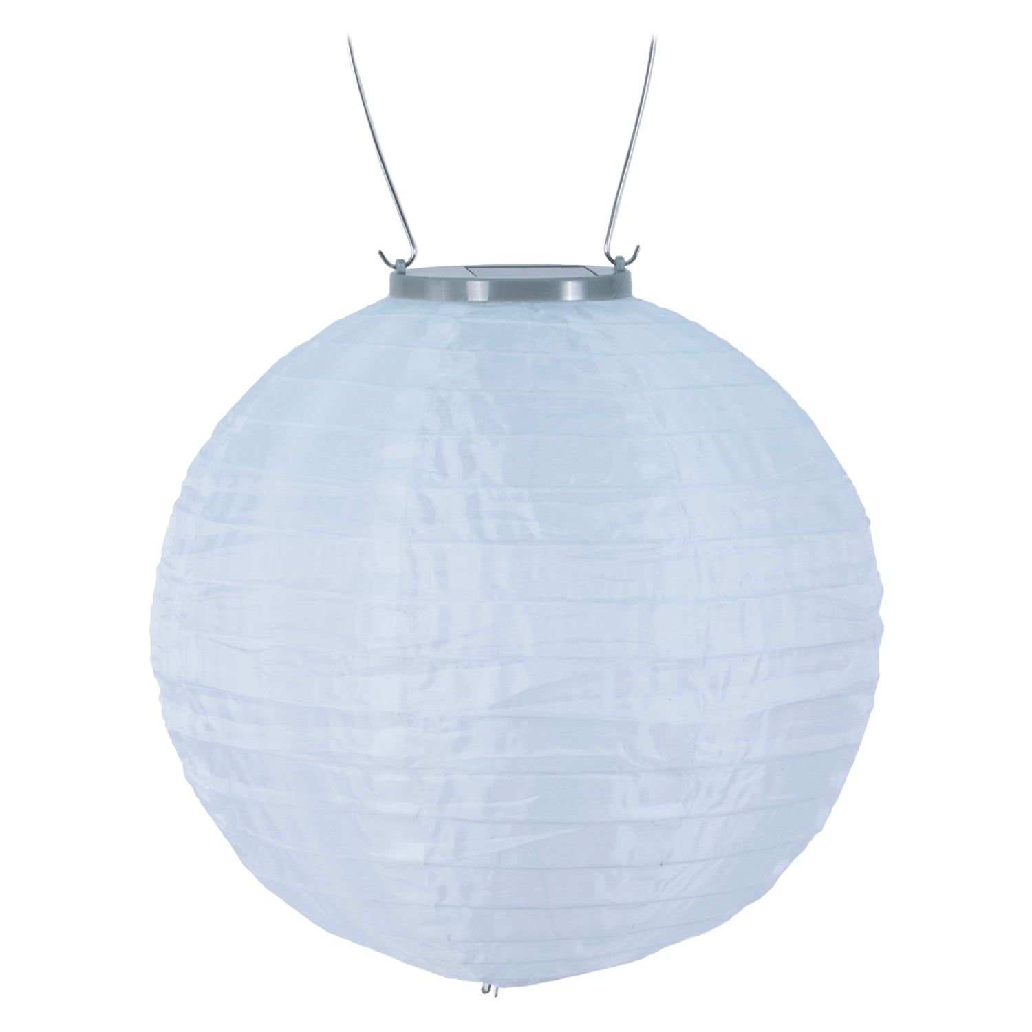 White 10-Inch Nylon Solar LED Lantern