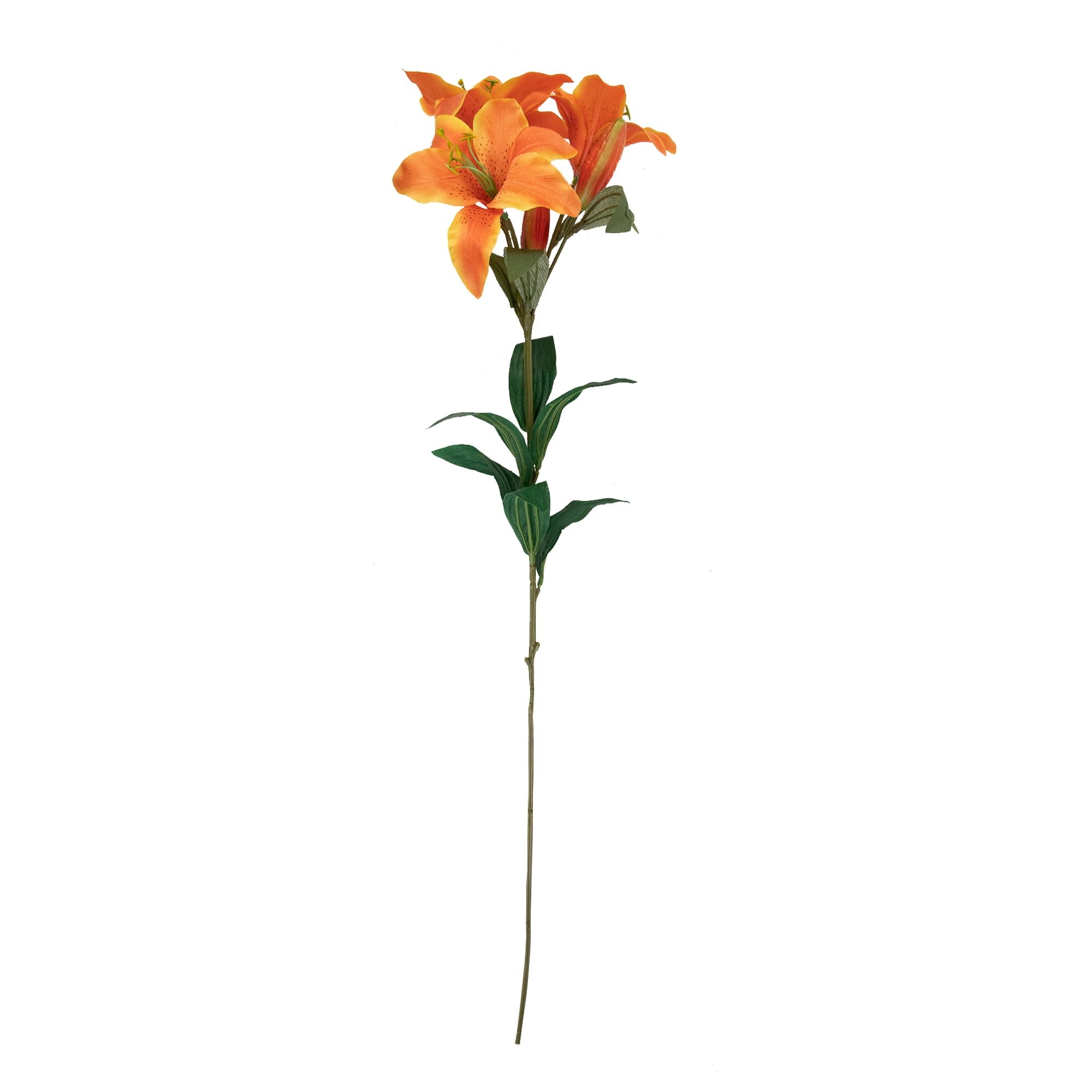 30" Orange Artificial Day Lily Floral Spray