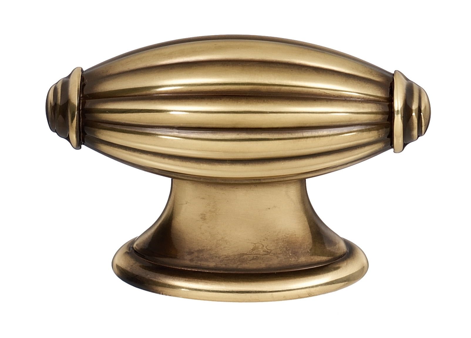 Polished Antique Brass T-Handle Cabinet Knob with Mounting Hardware