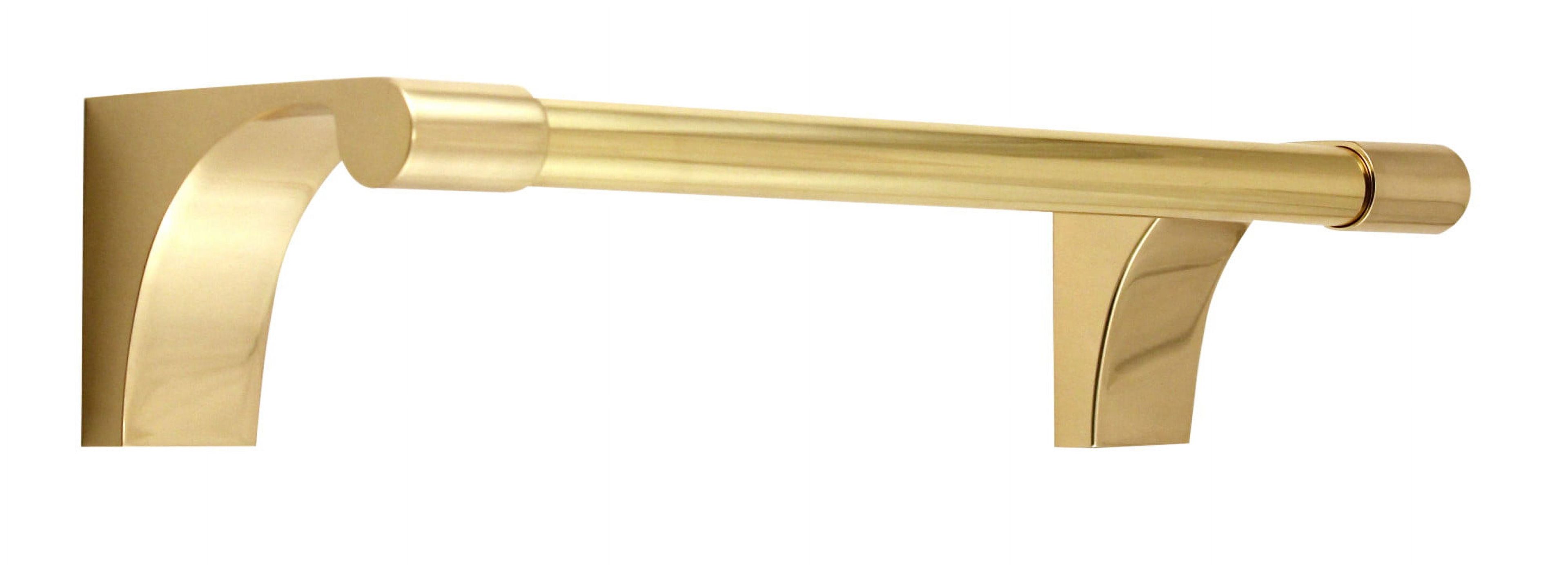 Luna 9" Unlacquered Brass Modern Wall Mounted Towel Bar