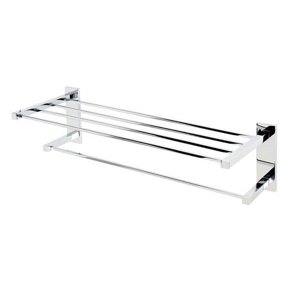 Polished Chrome Wall Mounted Towel Rack