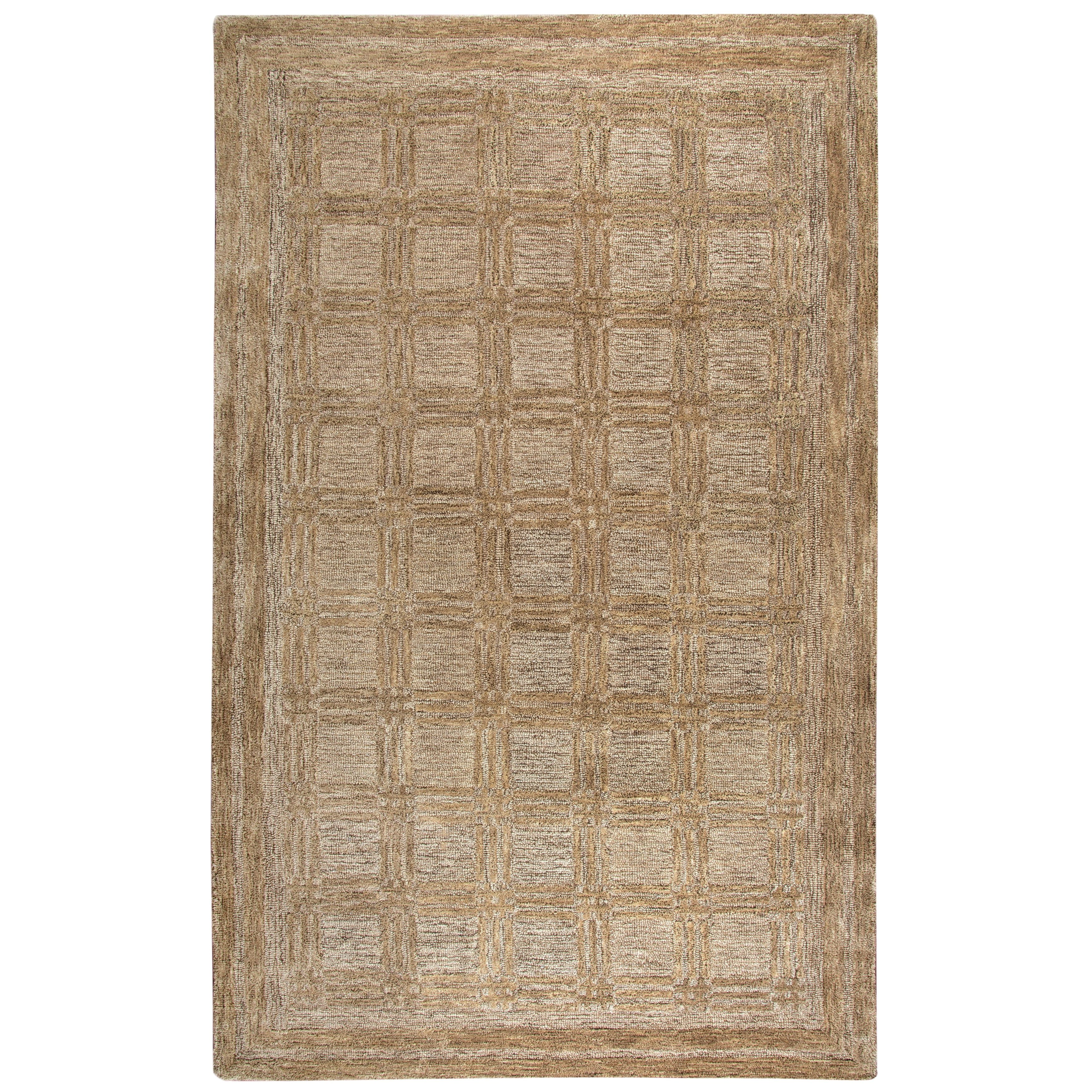 Emerson 5' x 8' Brown Hand-Tufted Wool Area Rug