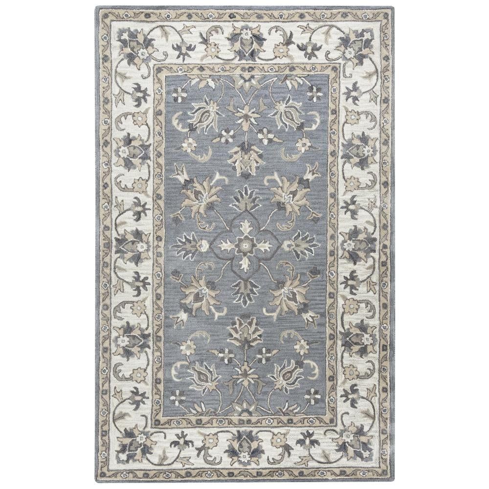 Luxurious Hand-Tufted Wool Rug in Gray, Tan, & Ivory - 8' x 10'