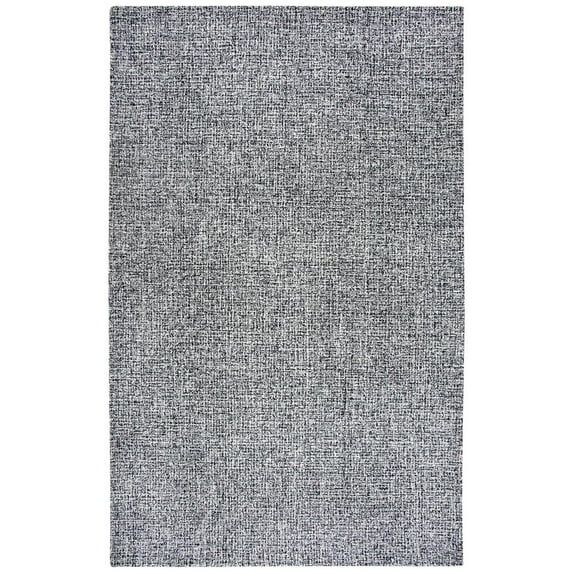 Hand-Tufted London Black Wool 10' x 14' Easy-Care Rug