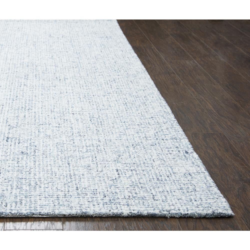 London Blue Hand-Tufted Wool Rectangular Area Rug 9' x 12'