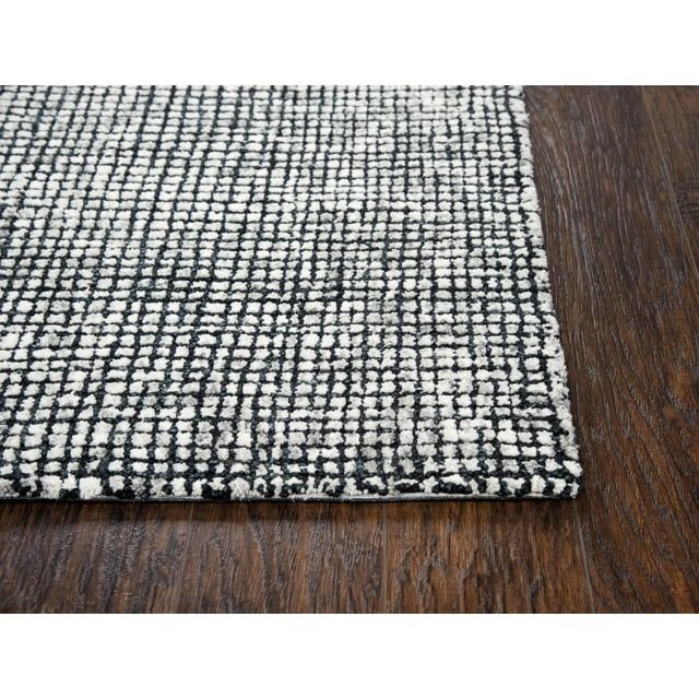 Storm Black and Beige Hand-Tufted Wool Area Rug