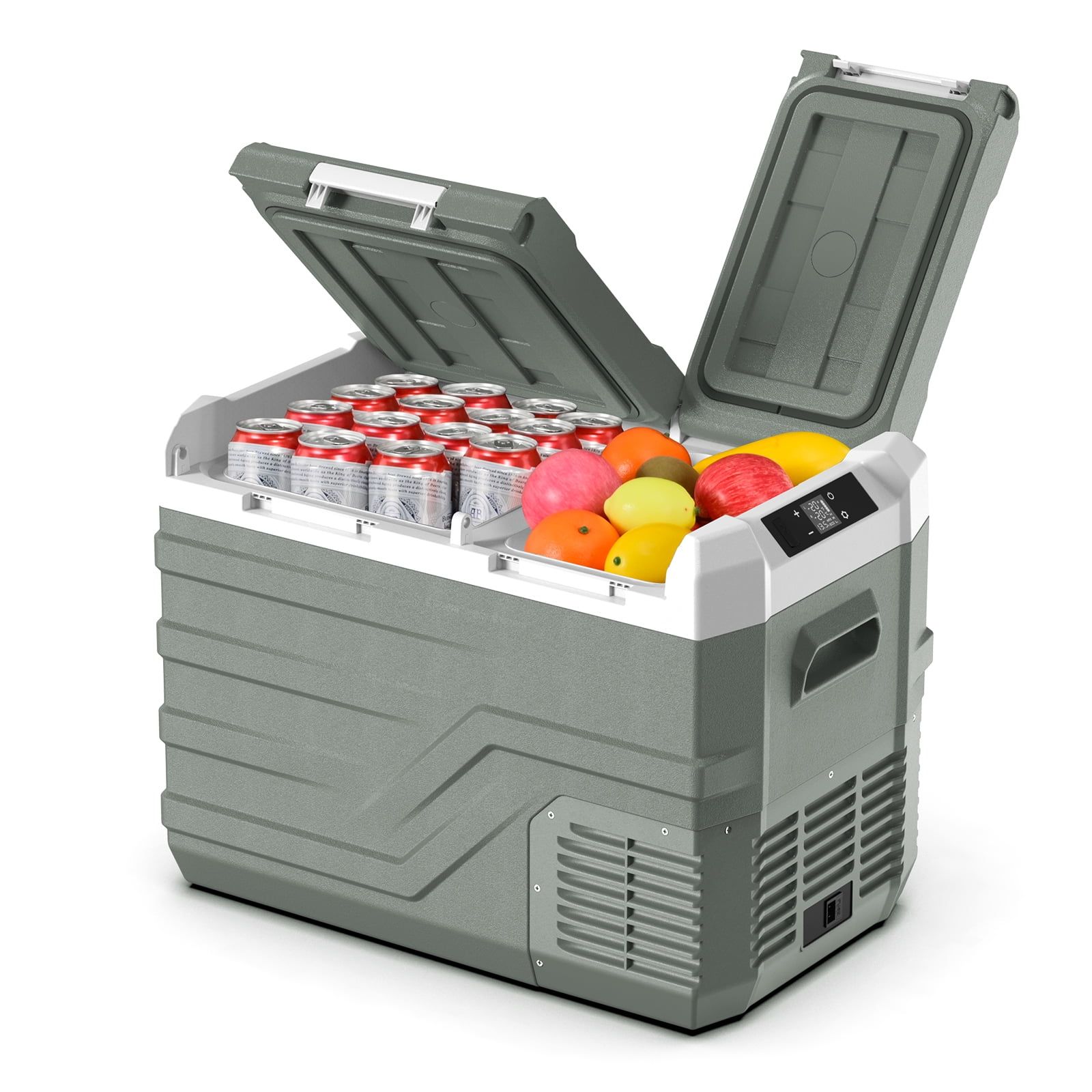 Alpicool 33 qt. Dual Zone Gray Portable Car Refrigerator