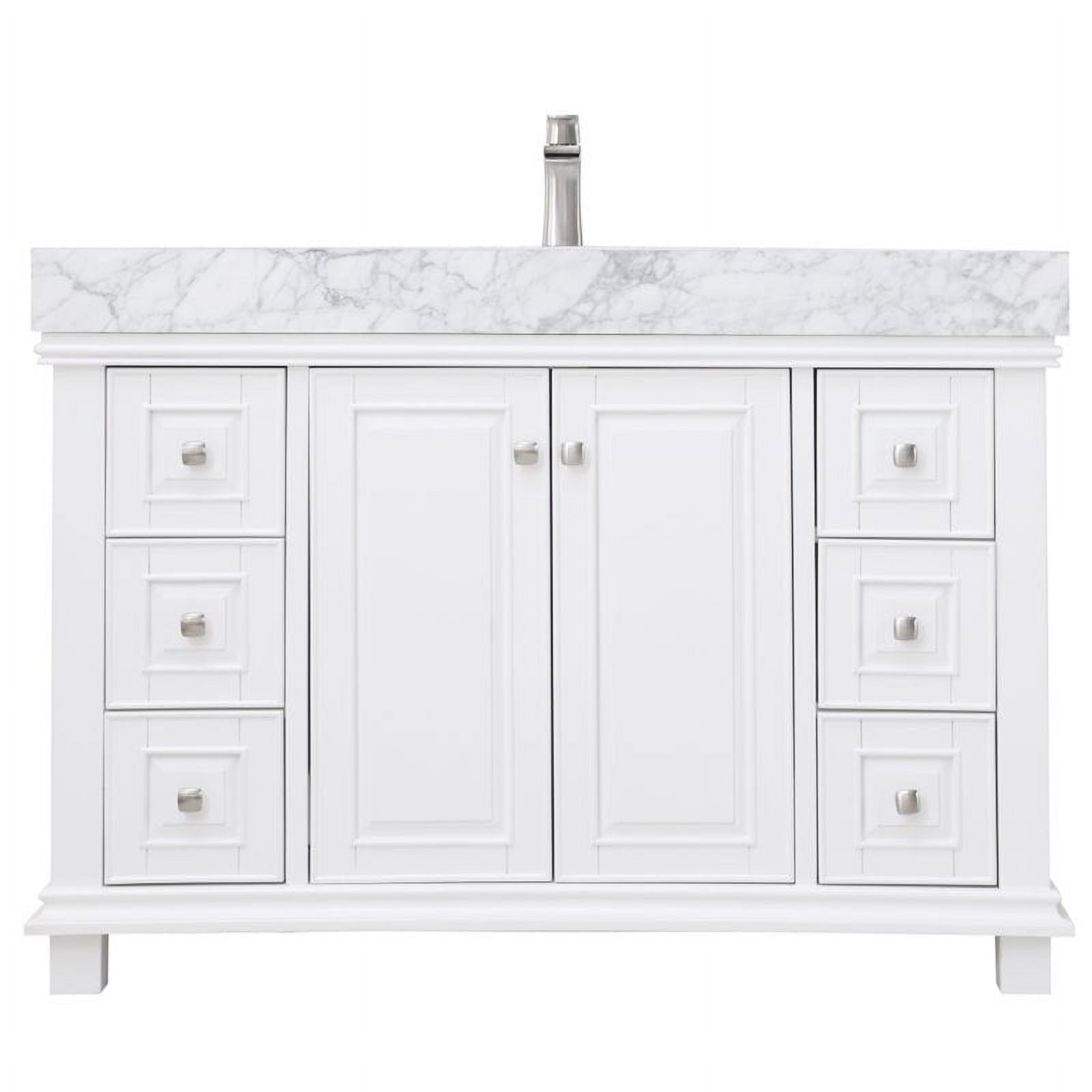 Jardin 48" White Marble Countertop Single Vanity