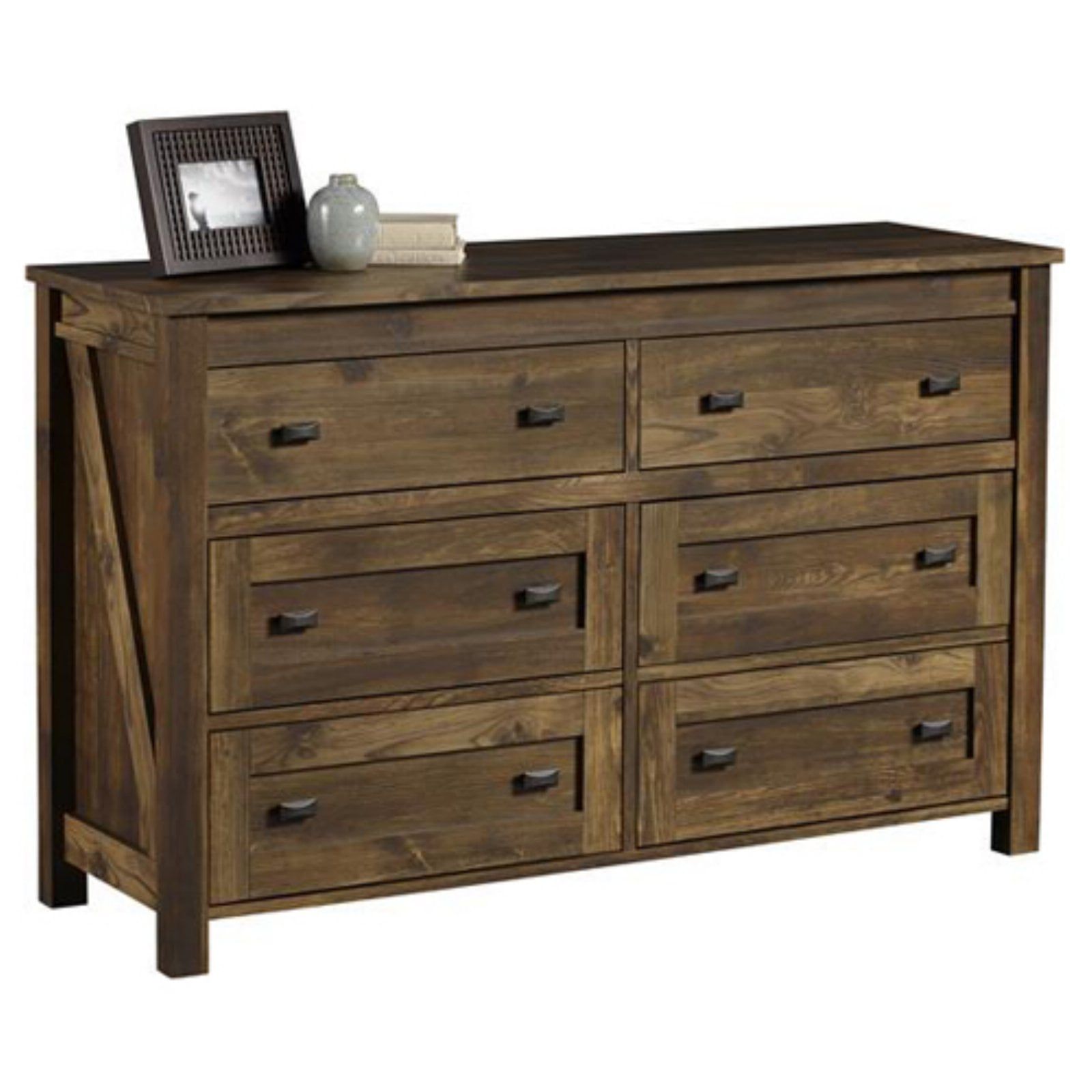 Rustic Farmhouse Century Barn Pine 6-Drawer Dresser