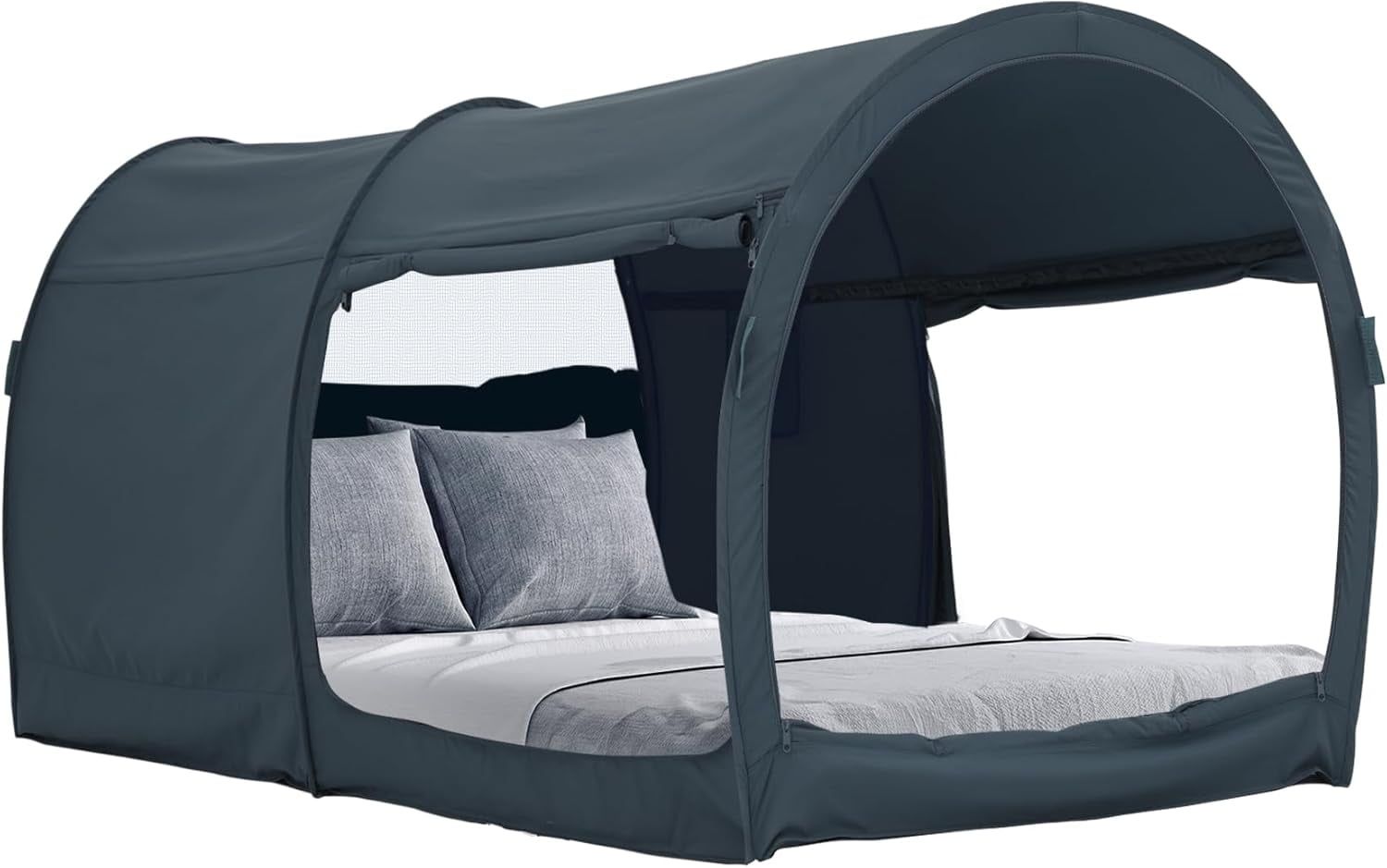 Charcoal Queen Size Pop Up Privacy Bed Tent