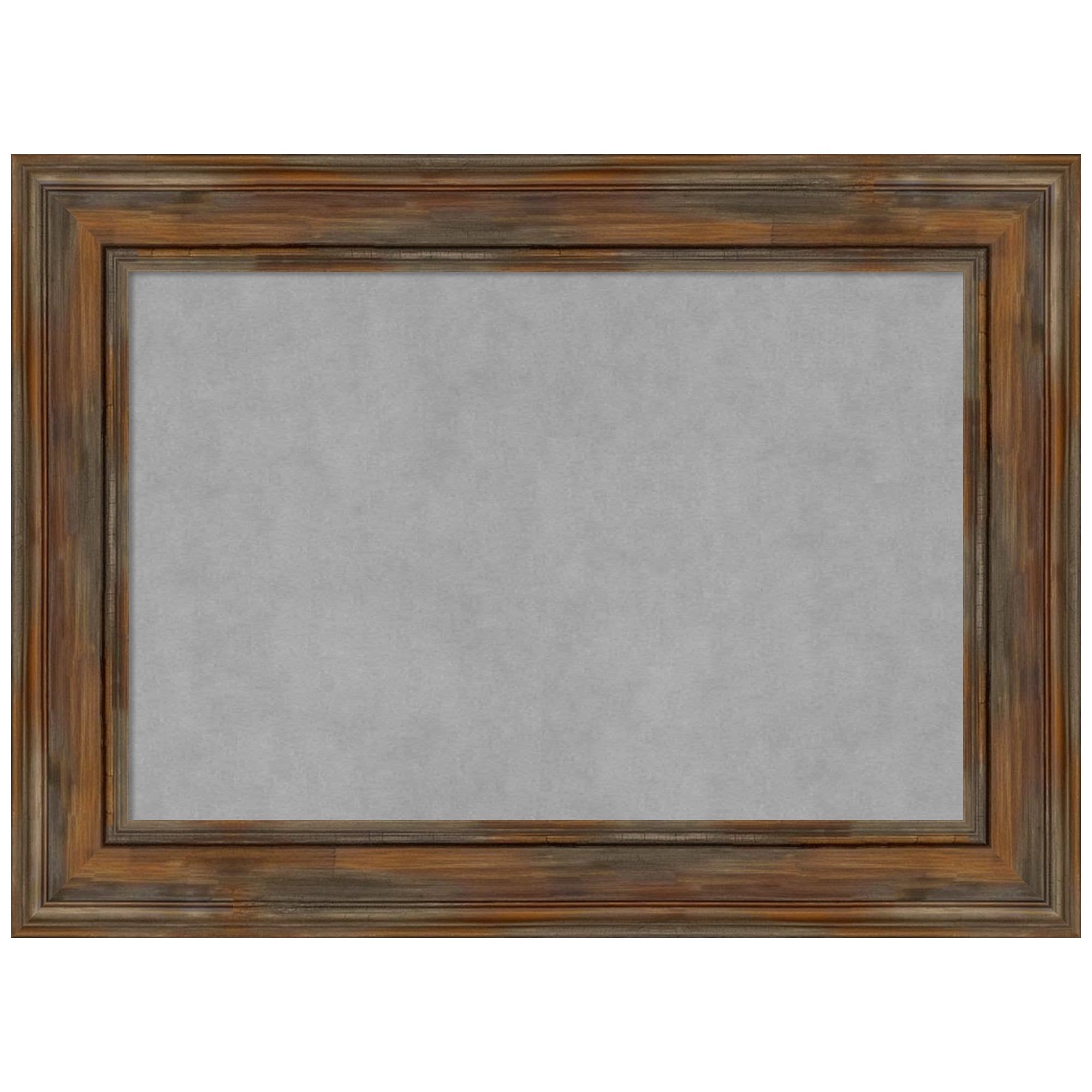 Alexandria Rustic Brown Wood Framed Magnetic Memo Board