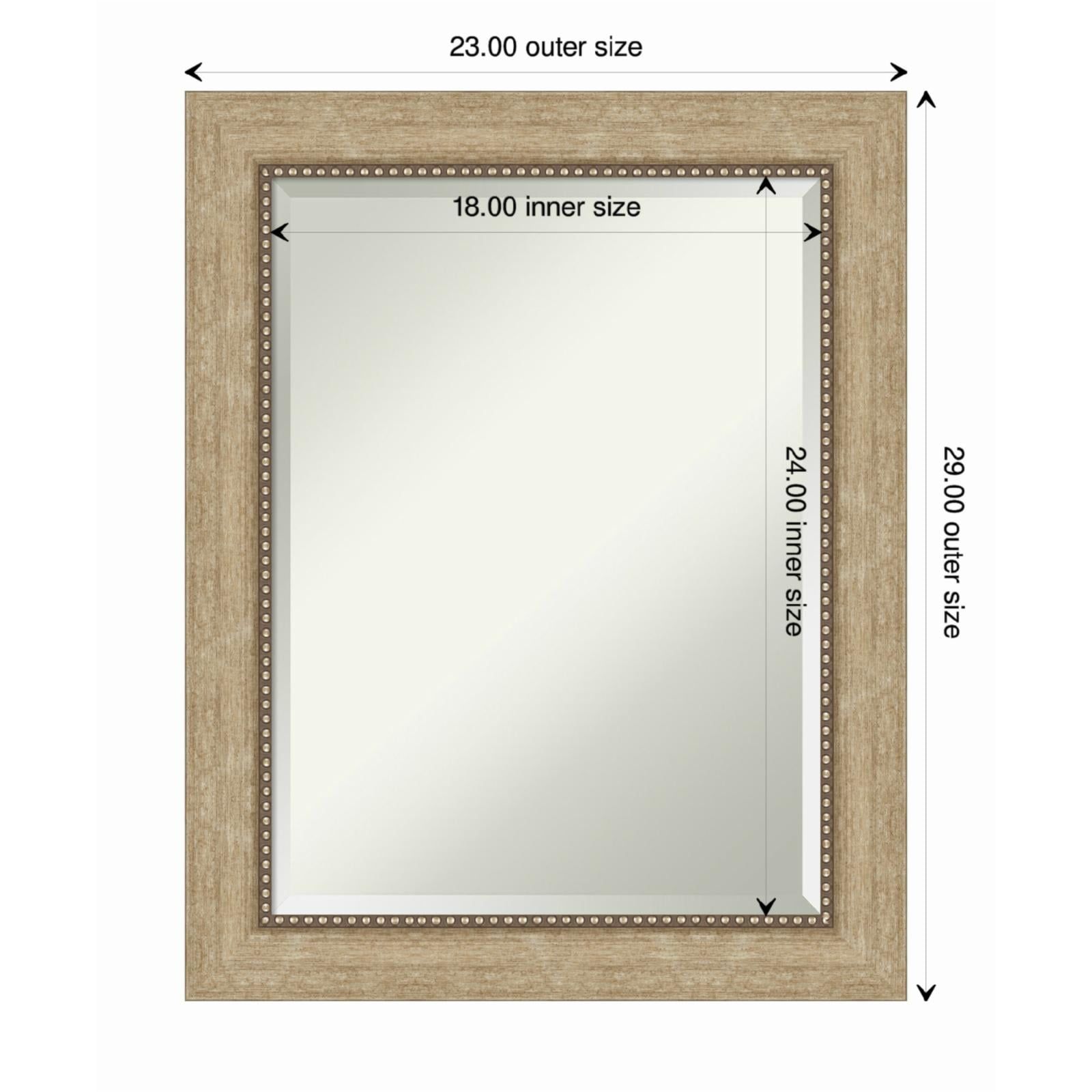 Astor Champagne Gold Framed Rectangular Wall Mirror