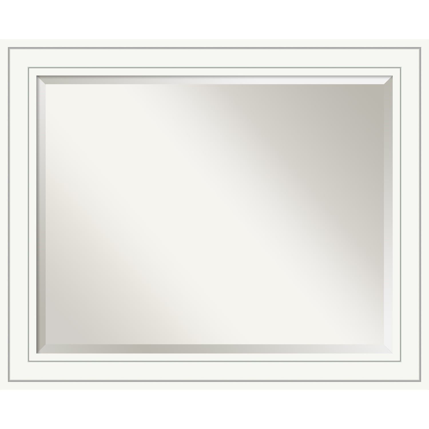 Craftsman White Rectangular Wood Bathroom Vanity Mirror