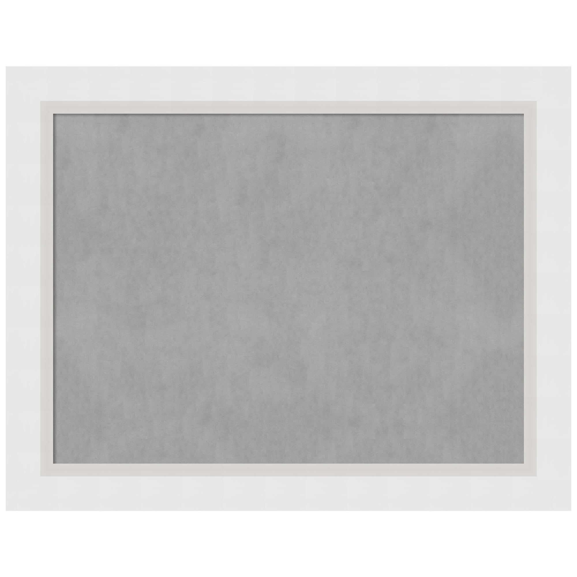 Blanco White and Grey Wood Framed Magnetic Board 24x18