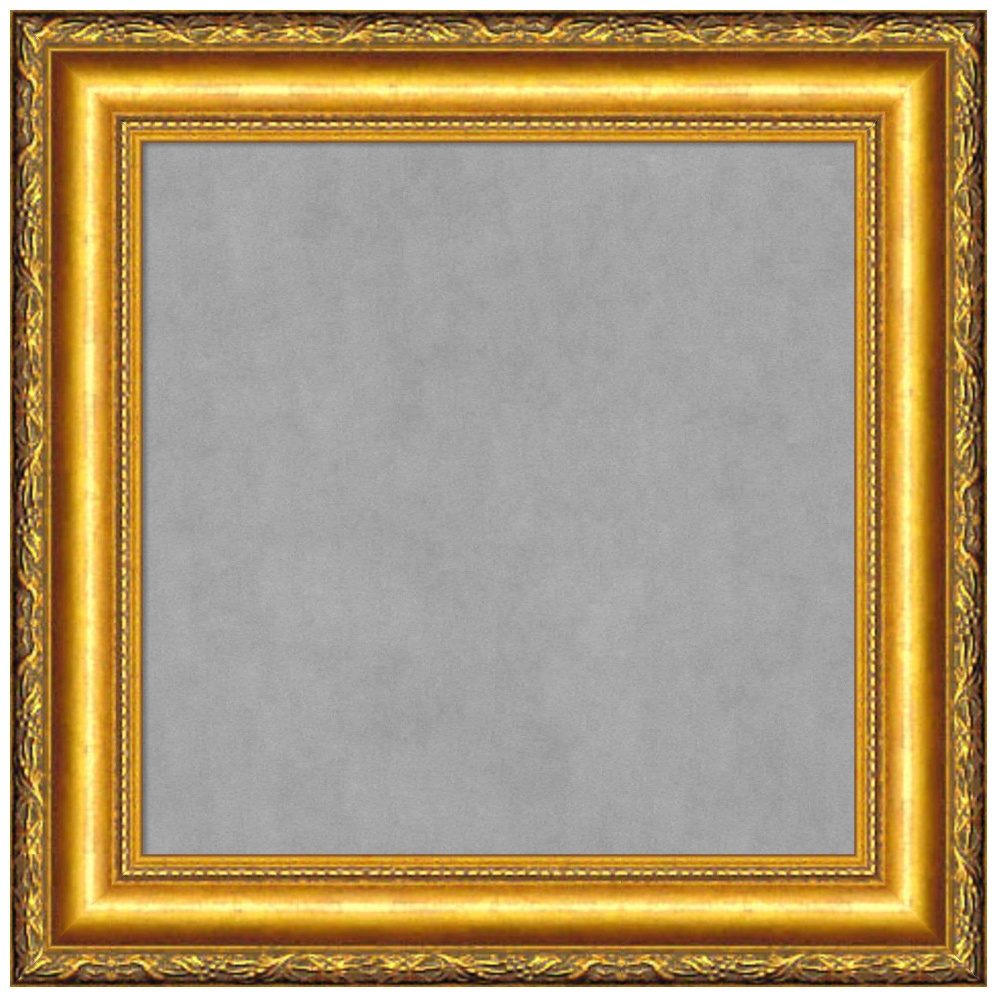 Gold Framed Grey Magnetic Memo Board 12x12