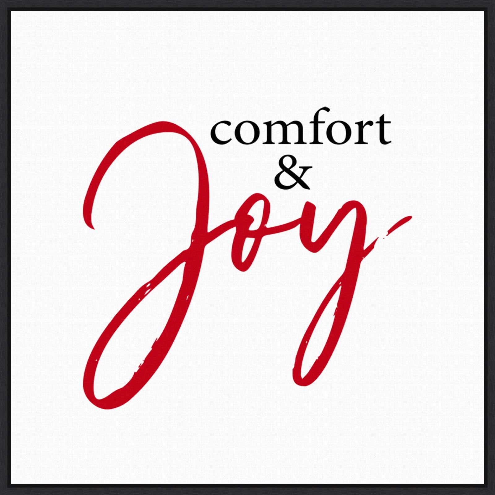 Comfort and Joy Framed Christmas Canvas Wall Art