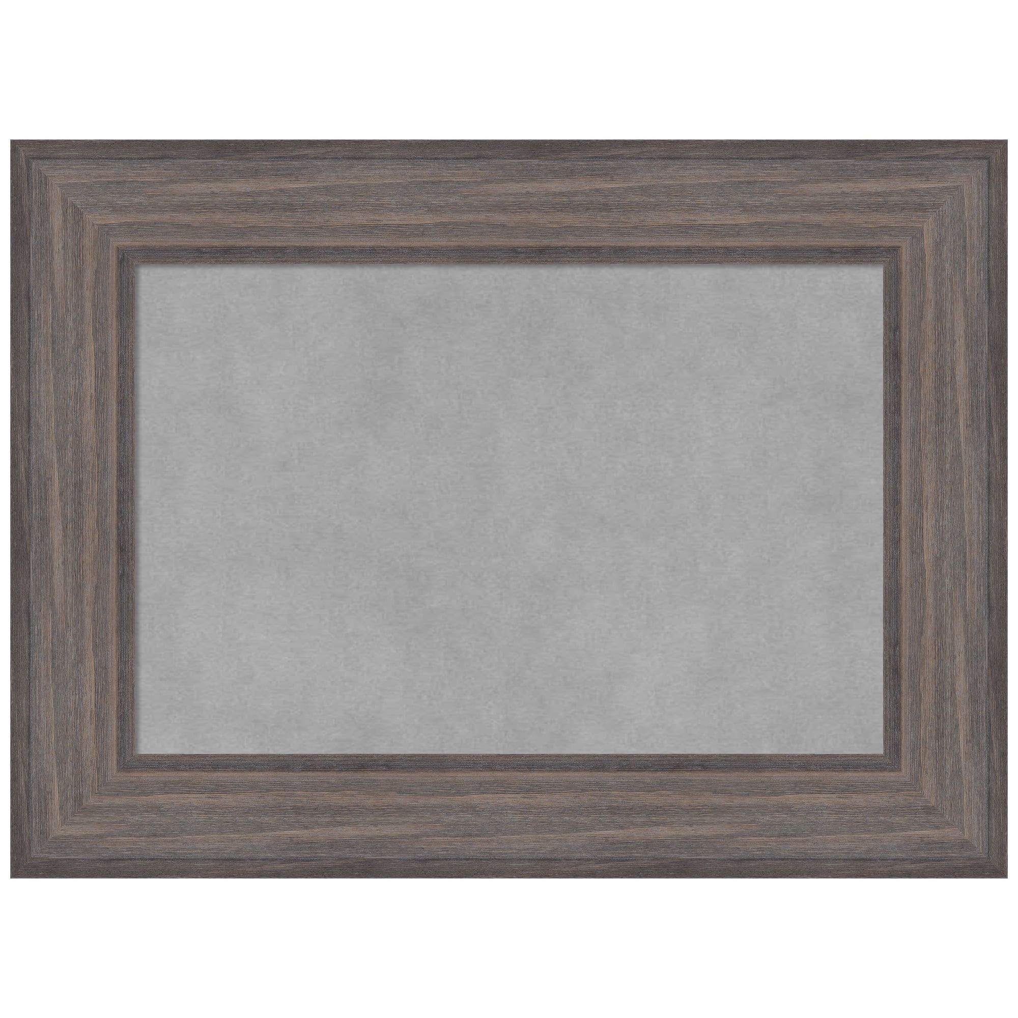 Grey Wood Framed Magnetic Memo Board 18x12