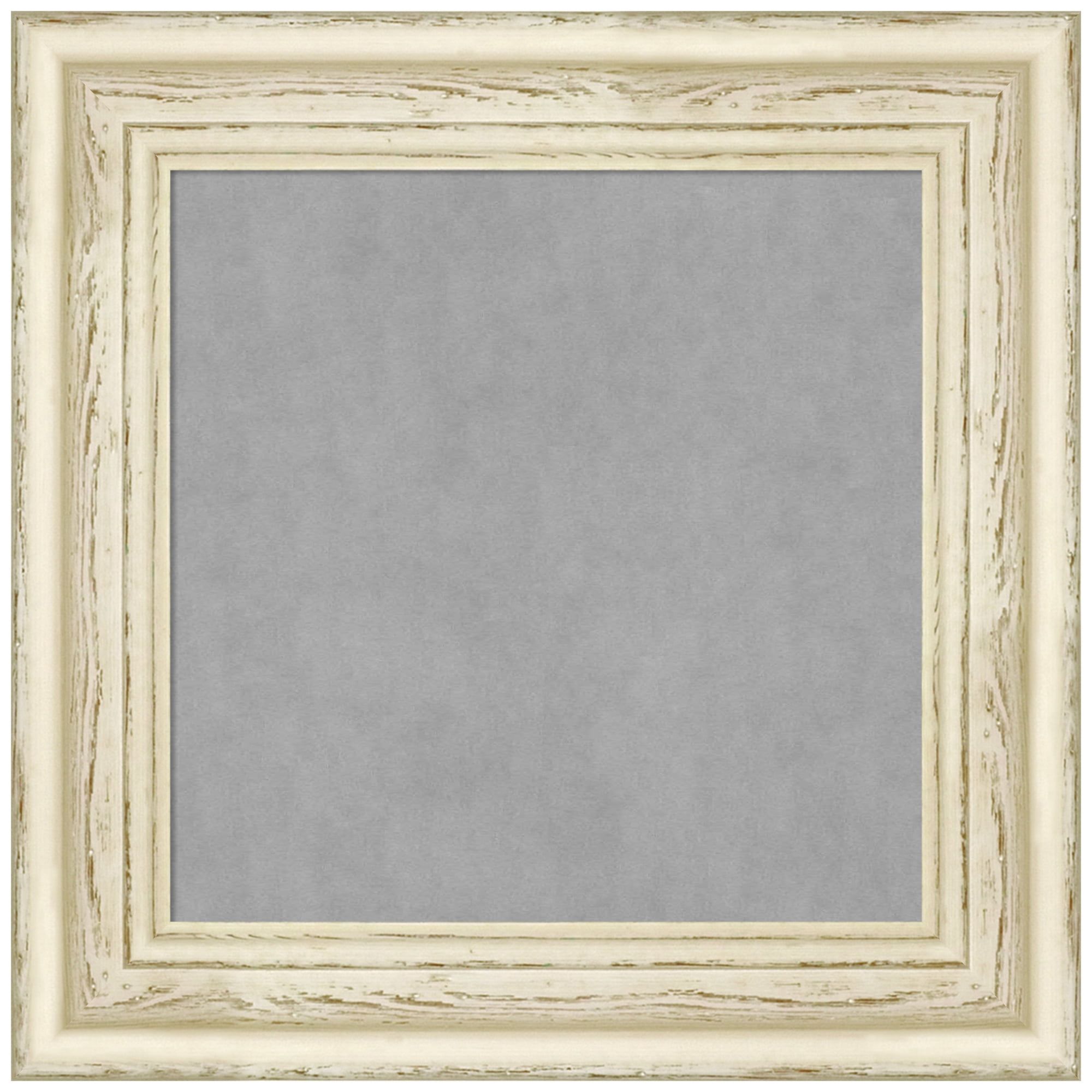 16 x 16 Grey and White Wash Wood Magnetic Memo Board