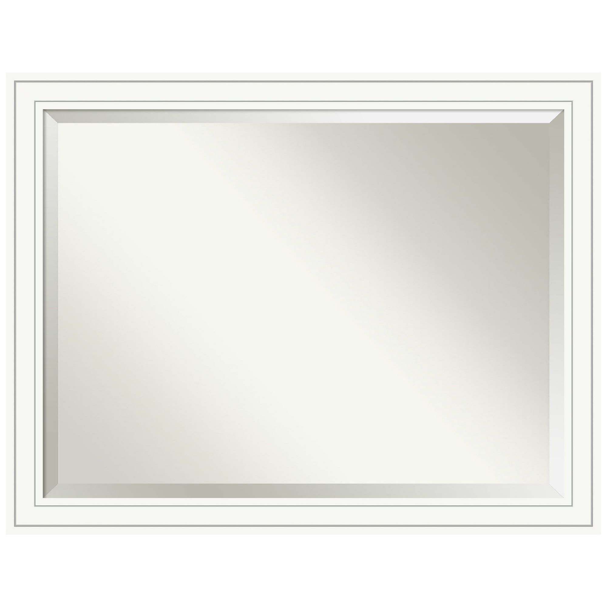 Craftsman Style 45'' Wide Wood Bathroom Vanity Mirror in White