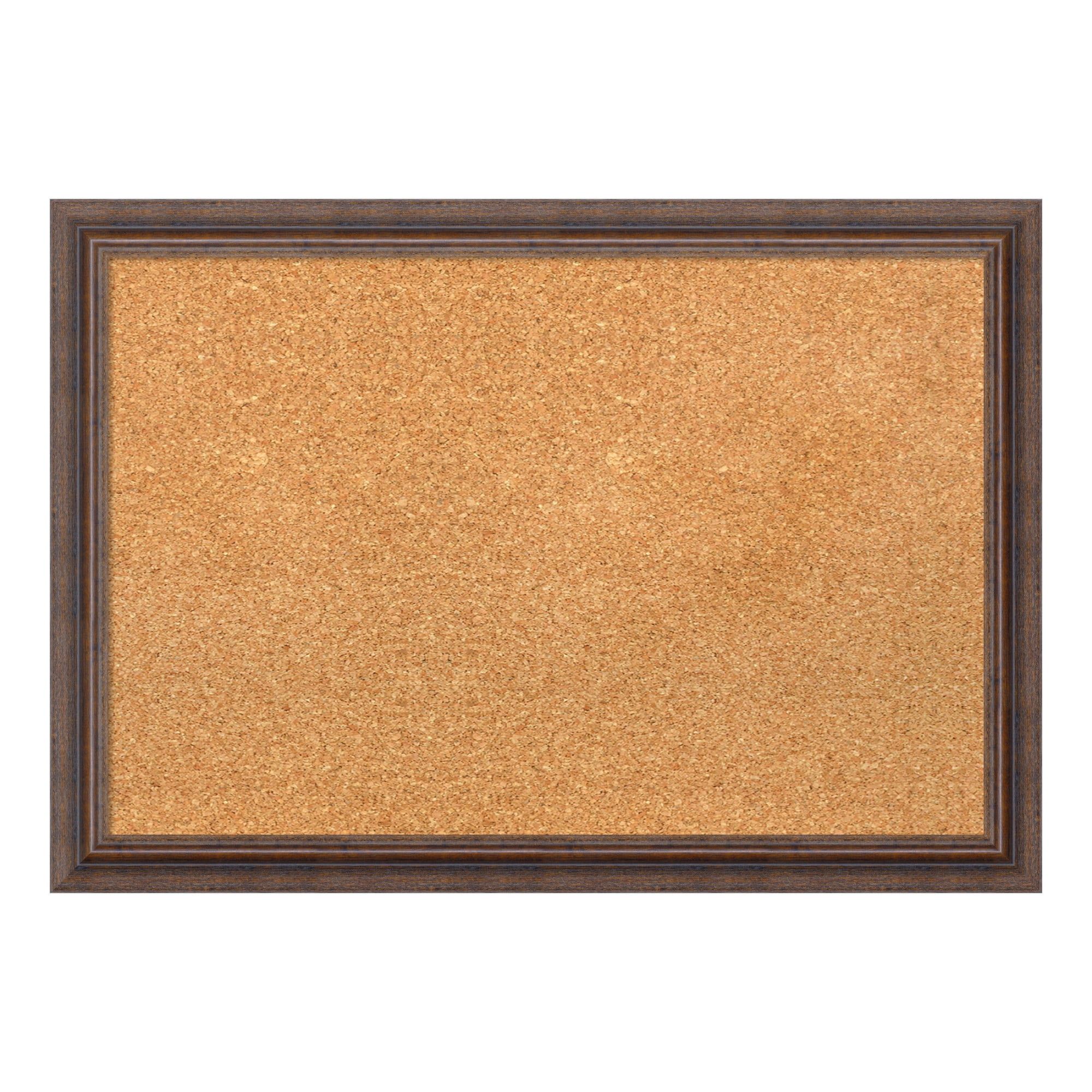 Medium Distressed Brown Wood Framed Cork Board