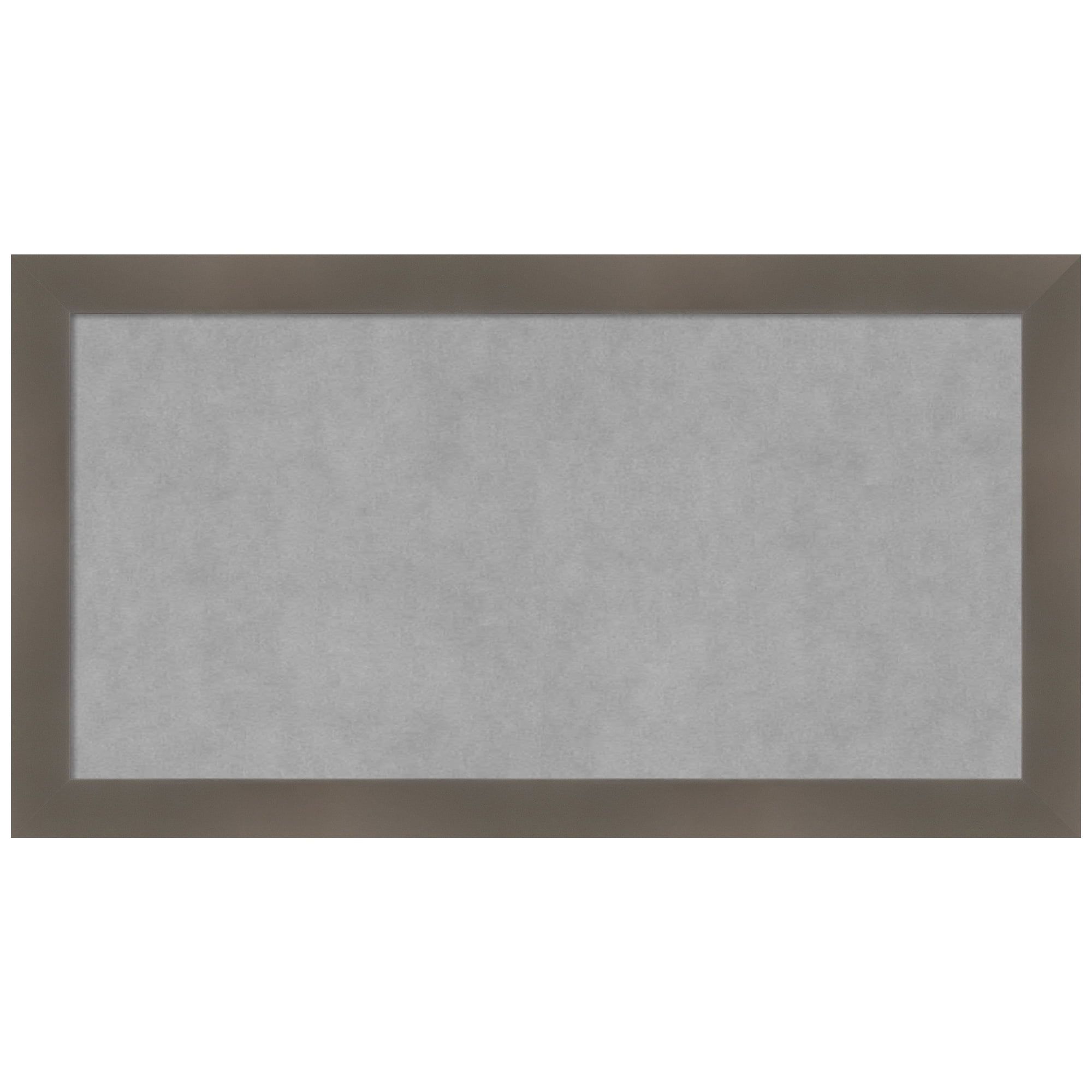 Edwin Clay Grey Wood Framed Magnetic Memo Board 26 x 14 in.