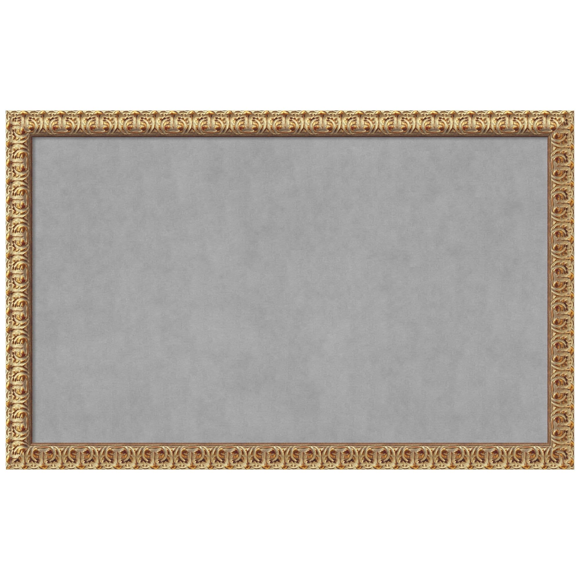 Florentine Gold Framed Grey Magnetic Memo Board 40x24