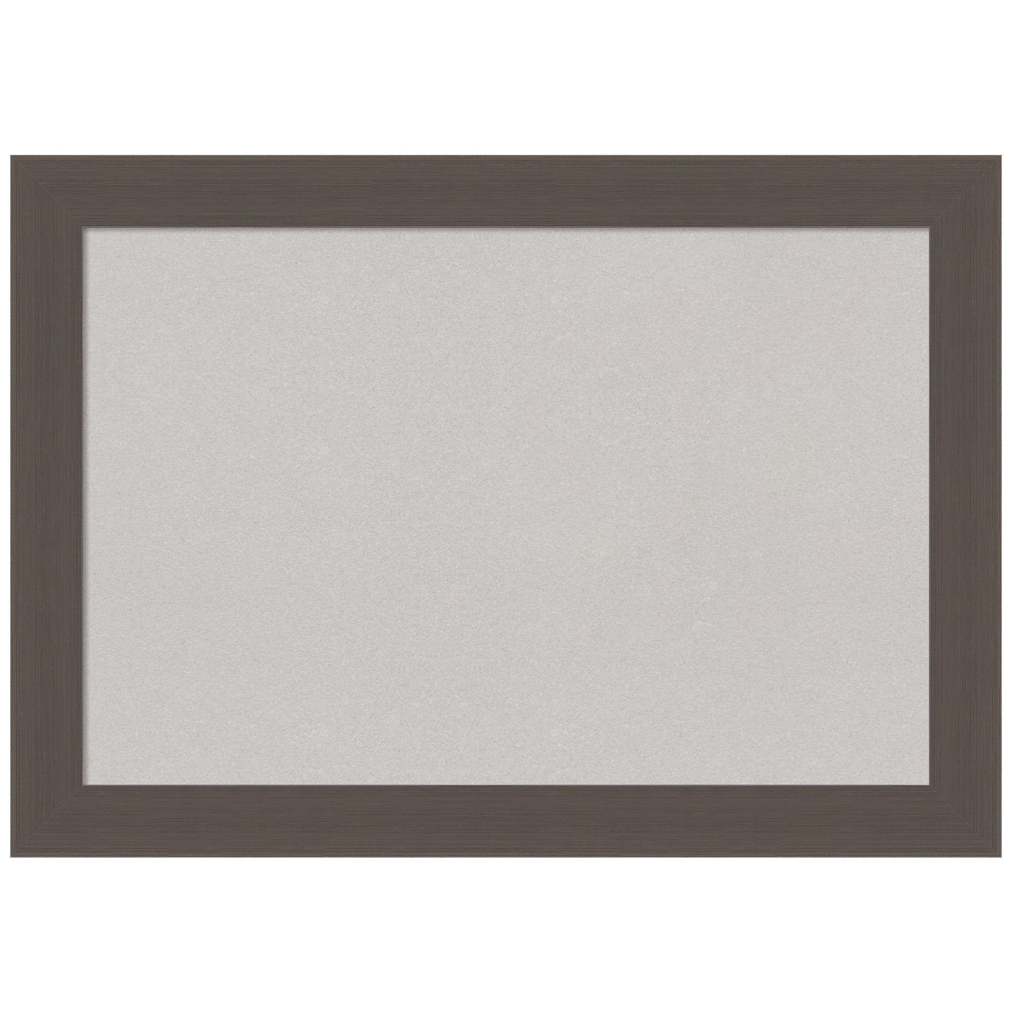 Grey Cork Bulletin Board with Brushed Pewter Frame 28x20