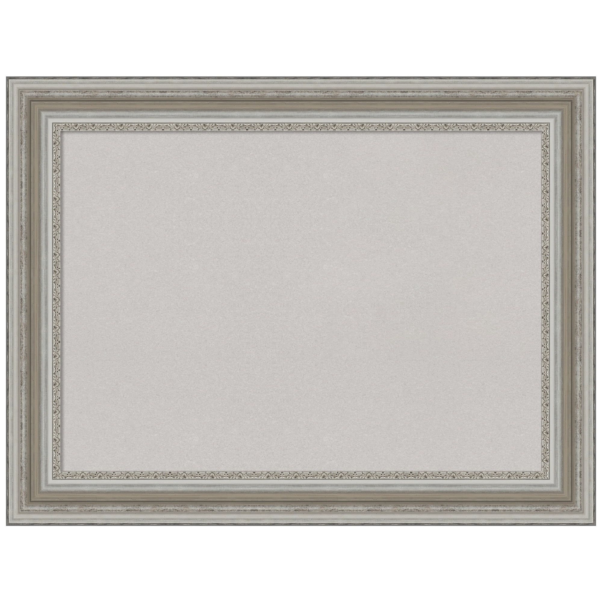 Parlor Silver Grey Cork Bulletin Board with Plastic Frame