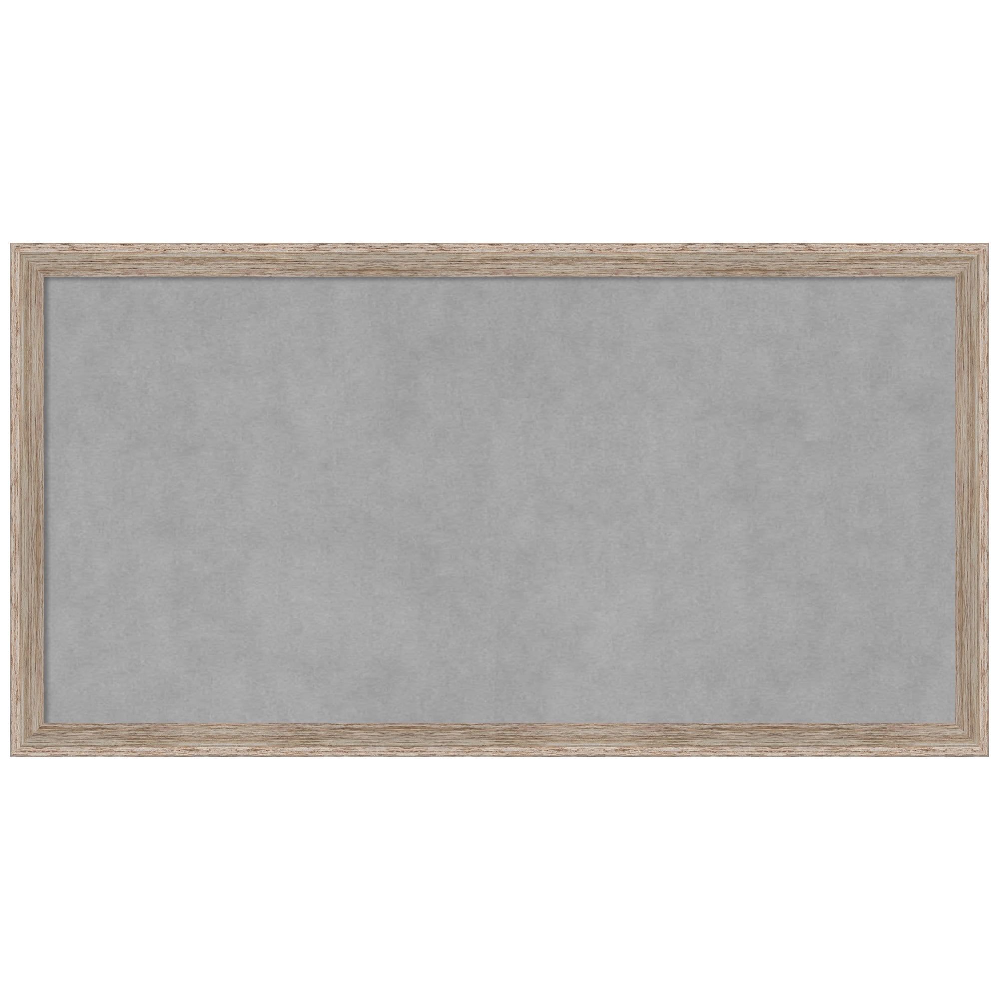 Hardwood Wedge White Wash Framed Silver Magnetic Board 25 x 13 in.