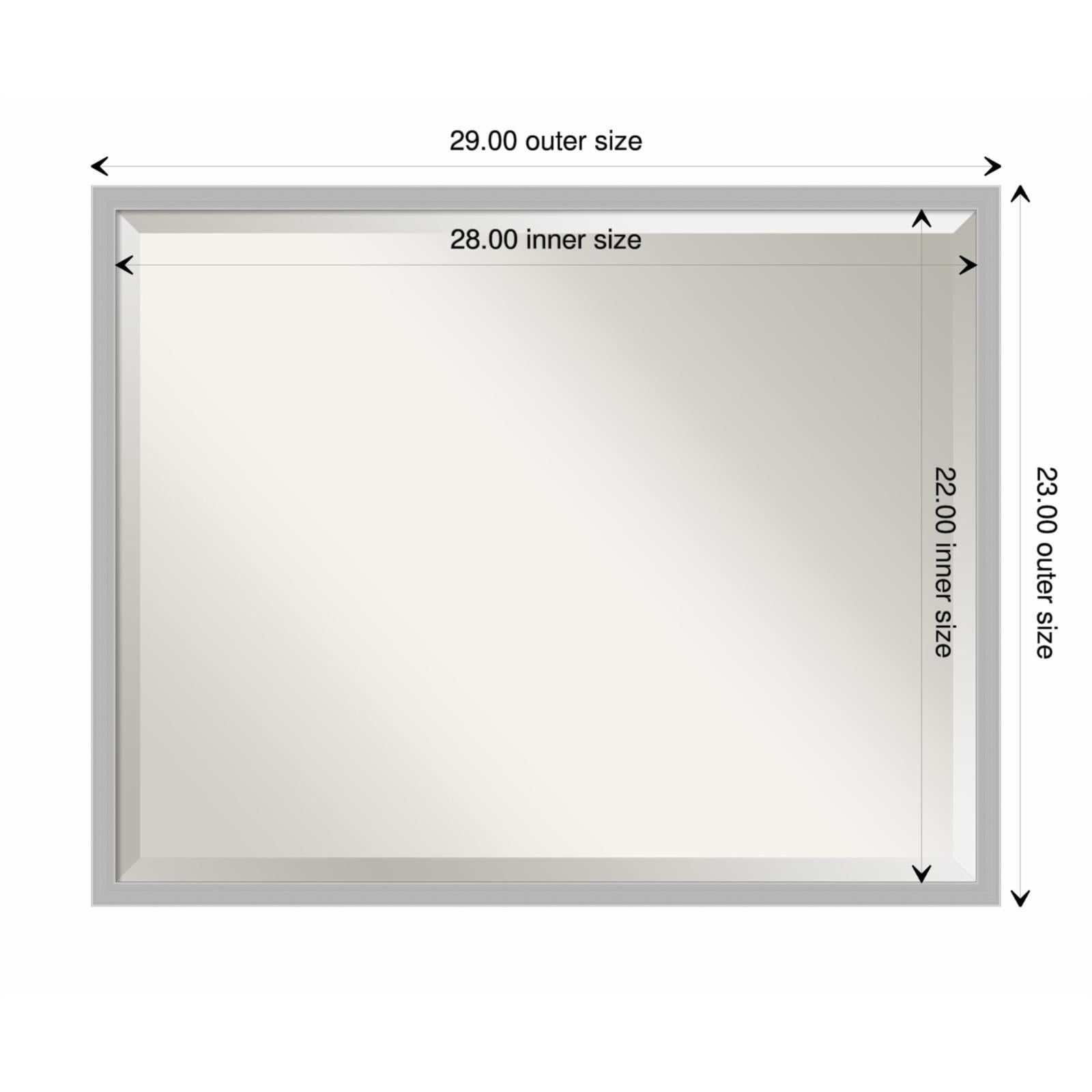 Hera Chrome 29" x 23" Silver Framed Wall Mirror