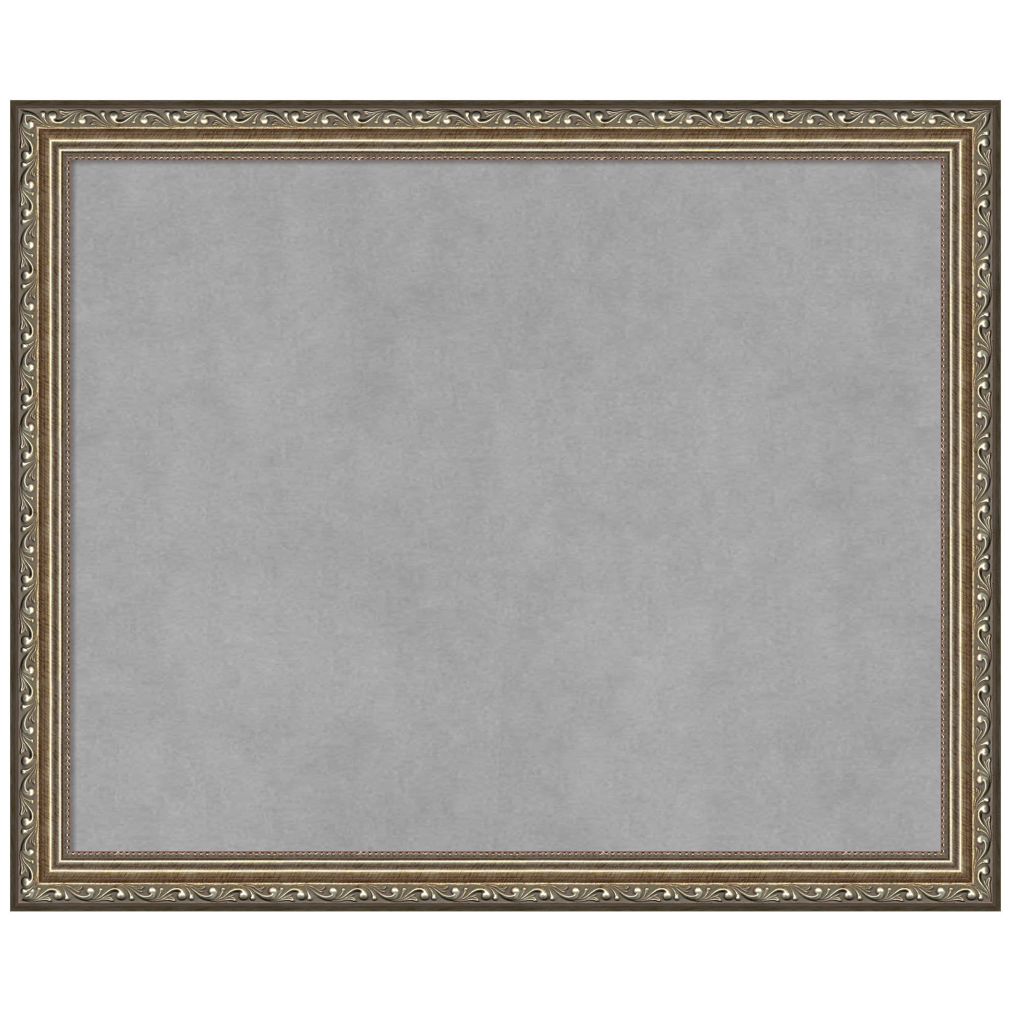 Parisian Silver Framed Grey Magnetic Memo Board 20x16