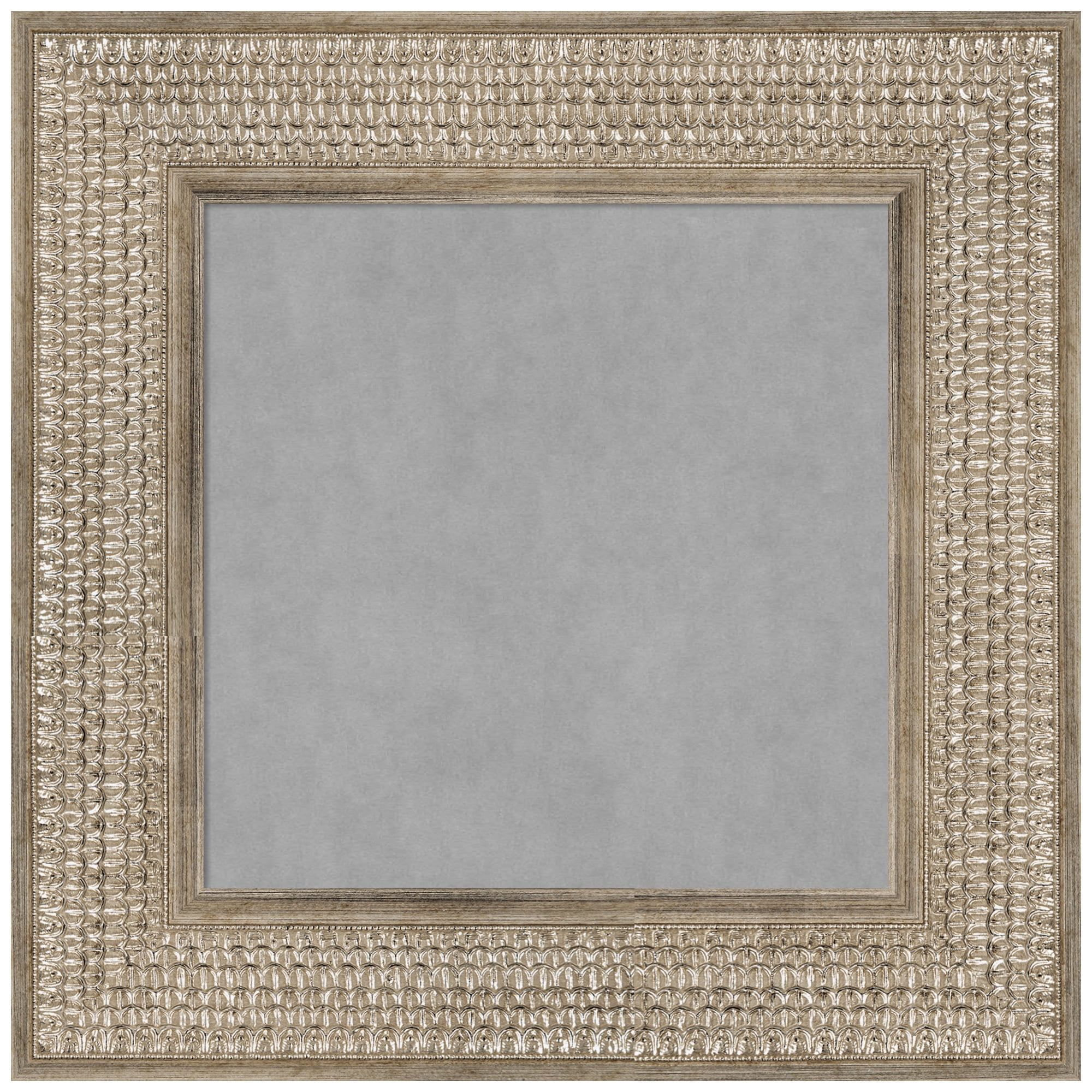 Trellis Silver Framed Grey Magnetic Memo Board 18 x 18 in.