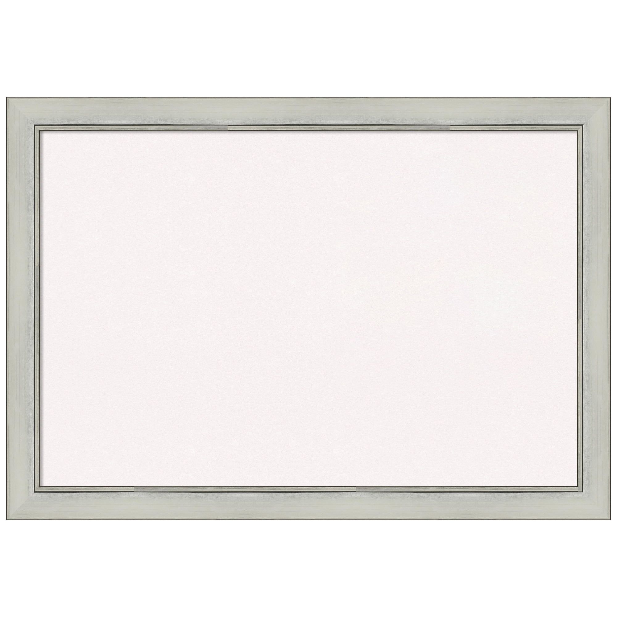 White Cork Bulletin Board with Silver Patina Frame 36x24