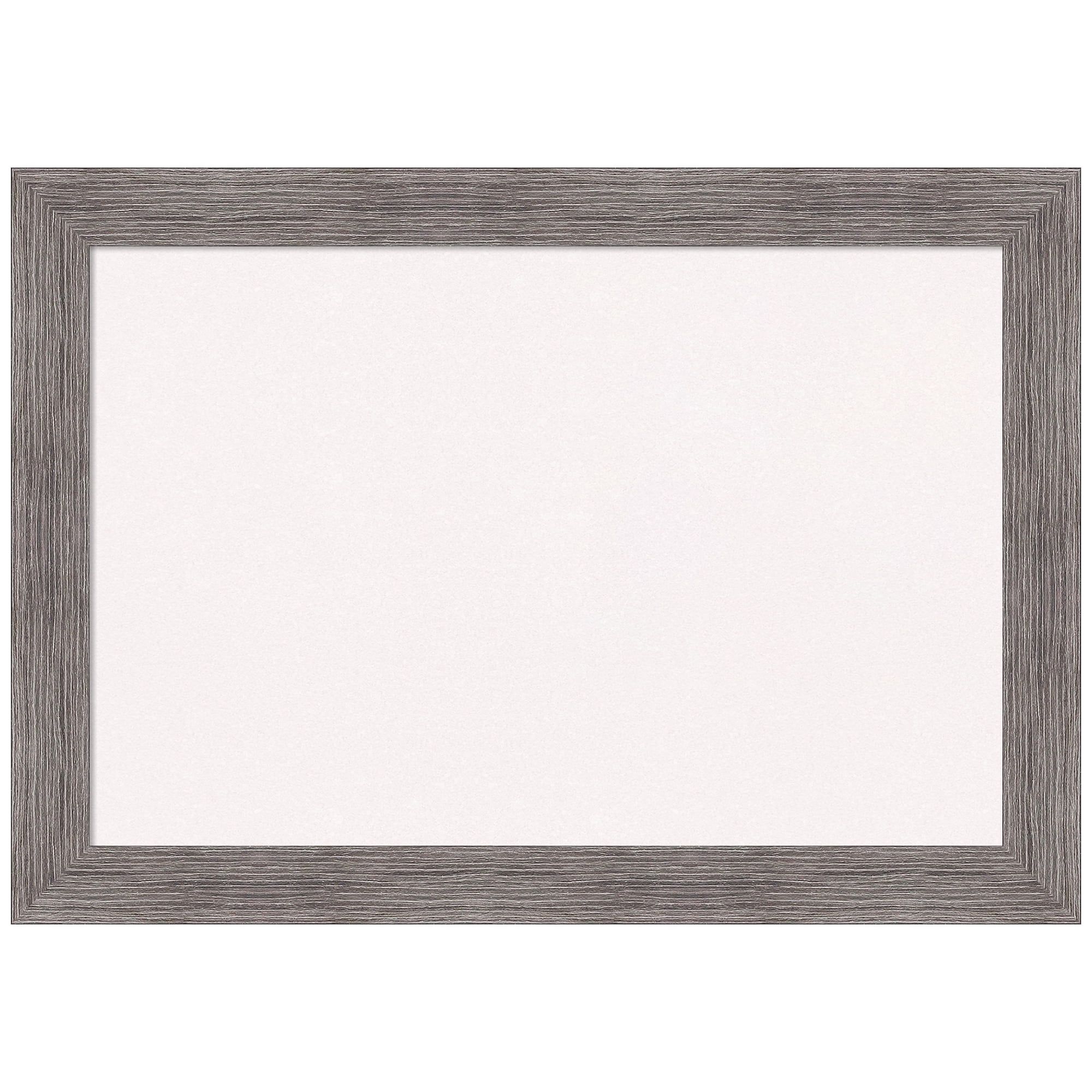 White Cork Bulletin Board with Grey Plastic Frame 27x19