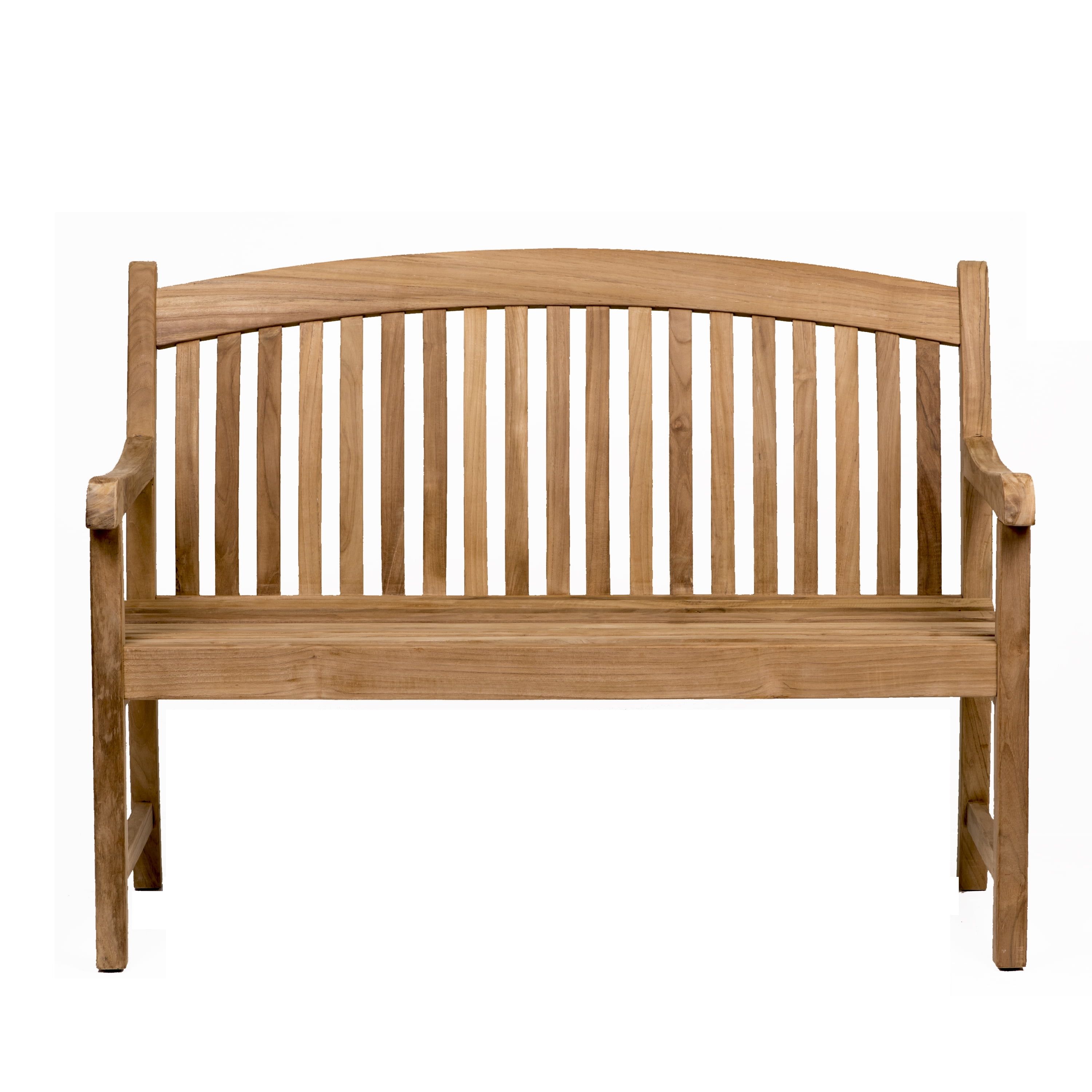 Amazonia 4 Feet Teak Wood Outdoor Bench in Rich Brown