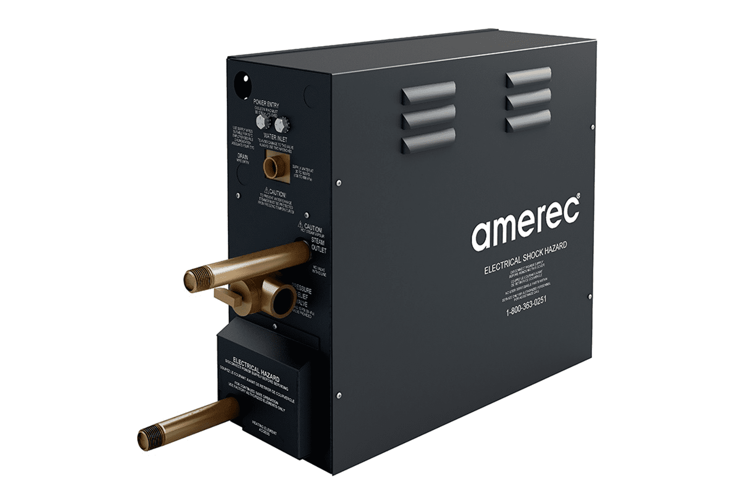 Amerec AK7.5 Black Stainless Steel Steam Shower Generator