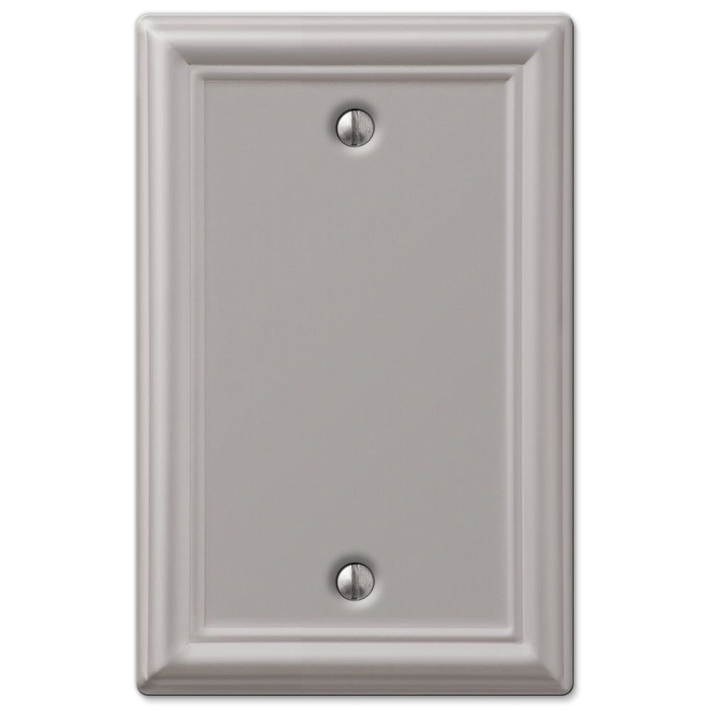 Chelsea Brushed Nickel Steel Blank Wallplate