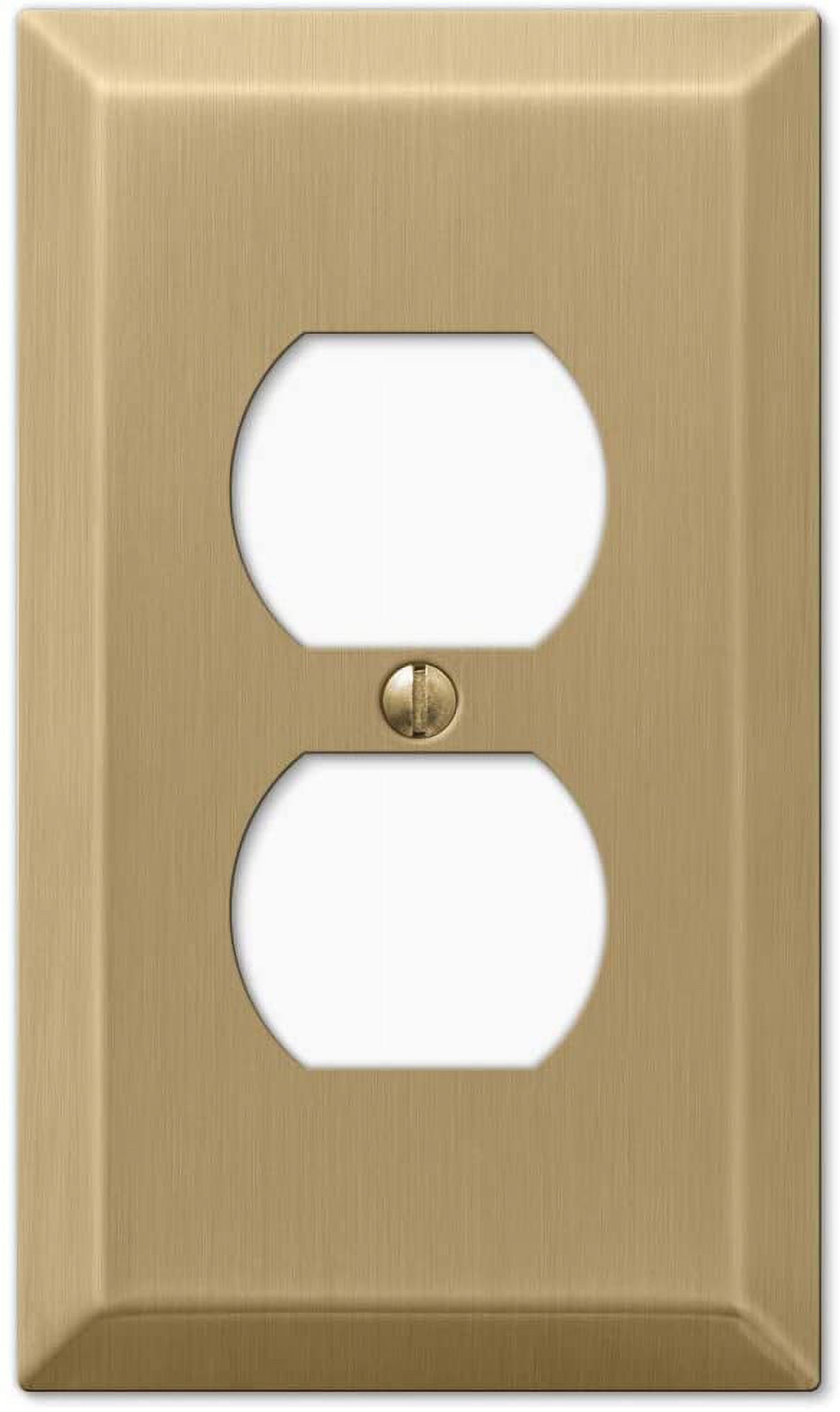 Brushed Bronze Steel Single Duplex Wall Plate