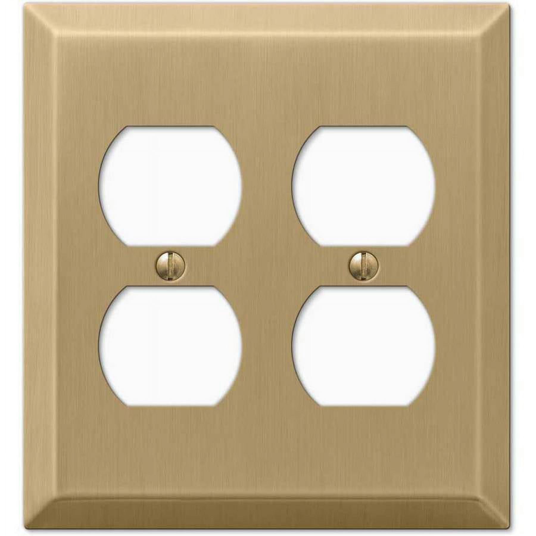 Brushed Bronze Double Duplex Steel Wall Plate