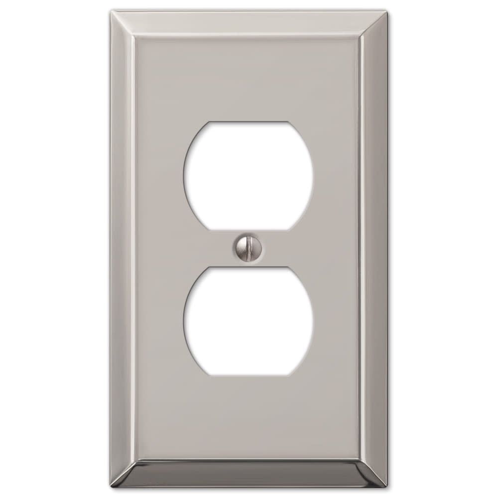 Polished Nickel Steel Single Duplex Wall Plate