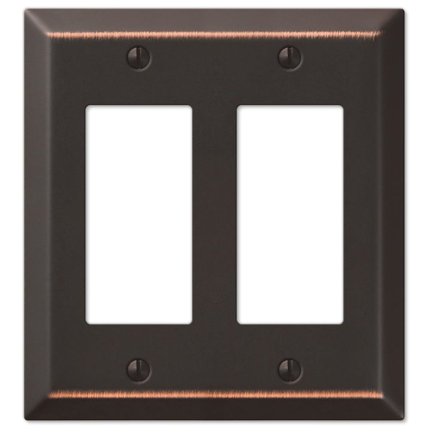 Aged Bronze Double Rocker Steel Wall Plate