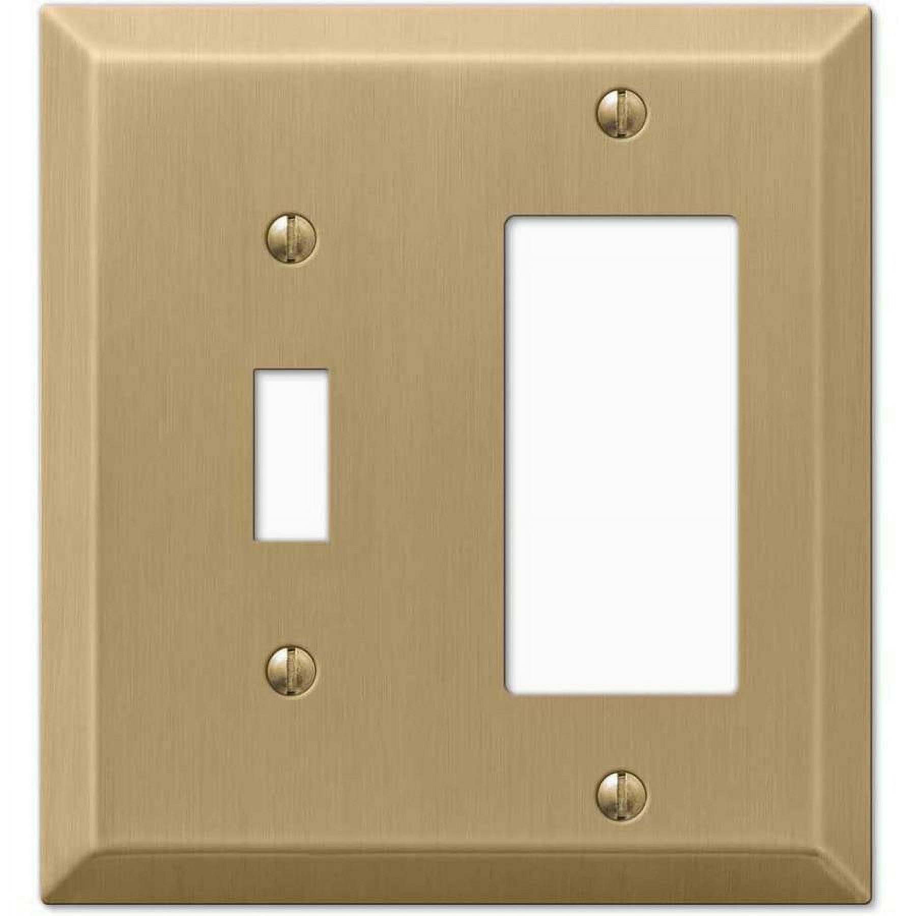 Brushed Bronze Steel Single Toggle and Rocker Wallplate