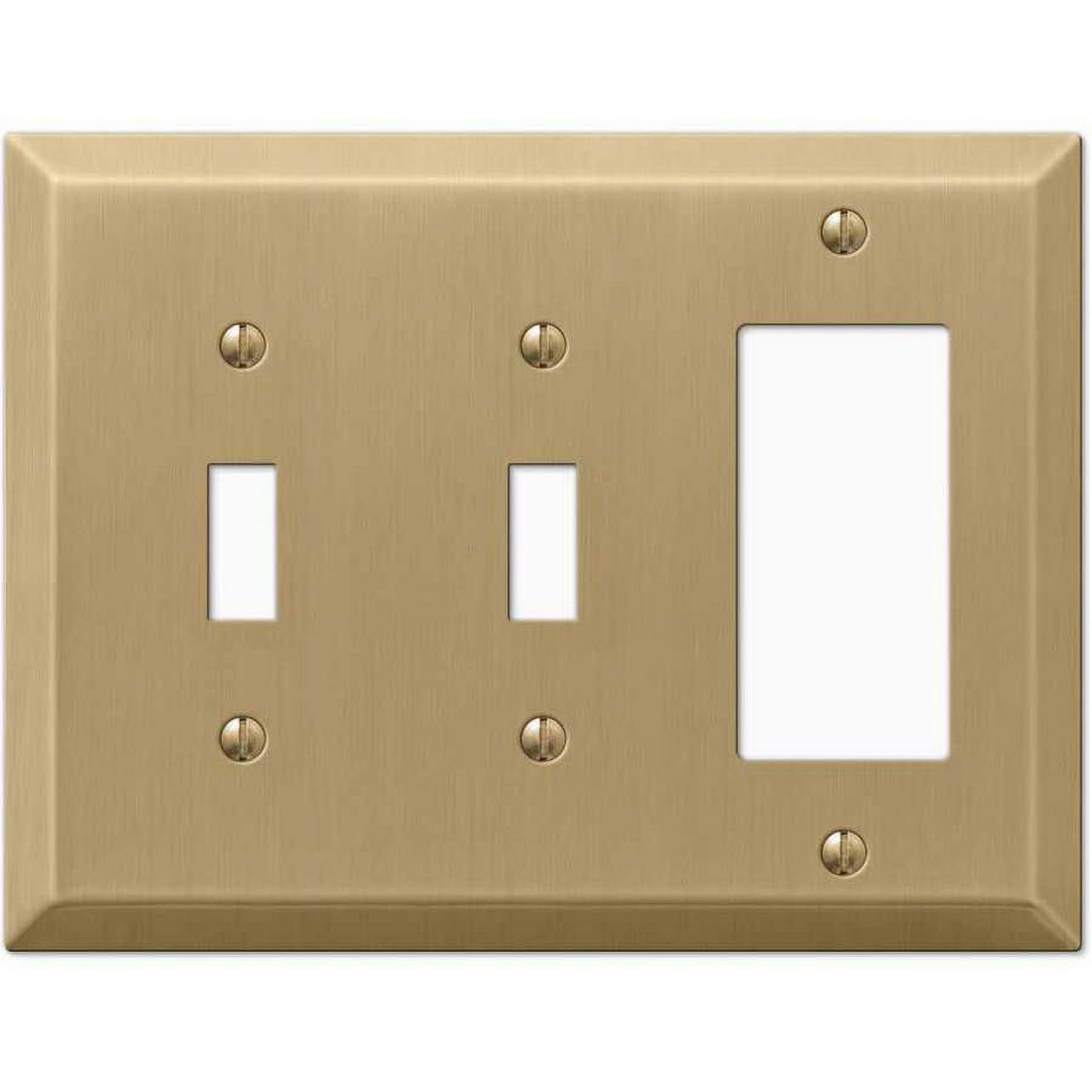 Brushed Bronze Double Toggle Single Rocker Steel Wall Plate