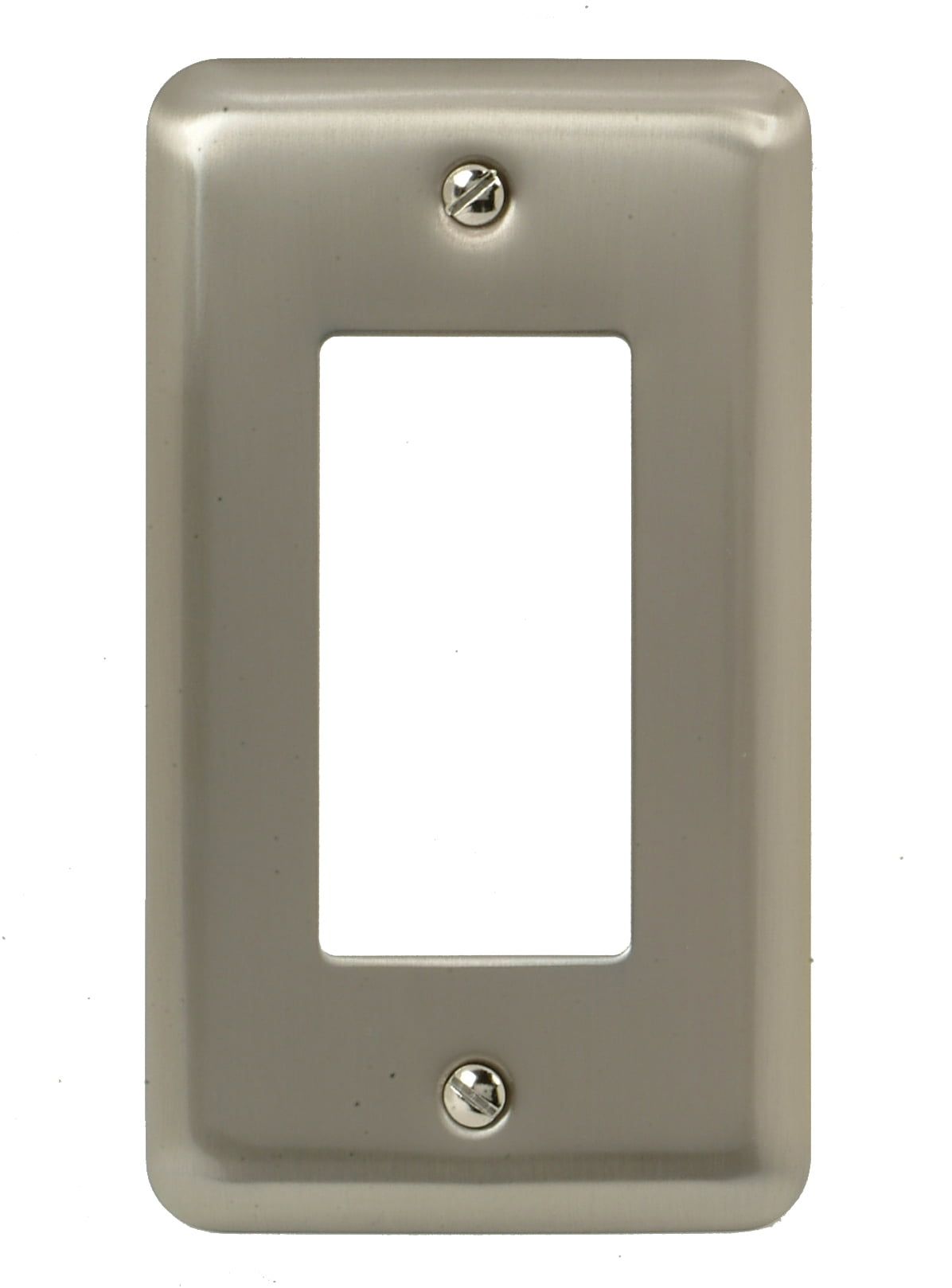 Brushed Nickel Steel Single Rocker Wallplate