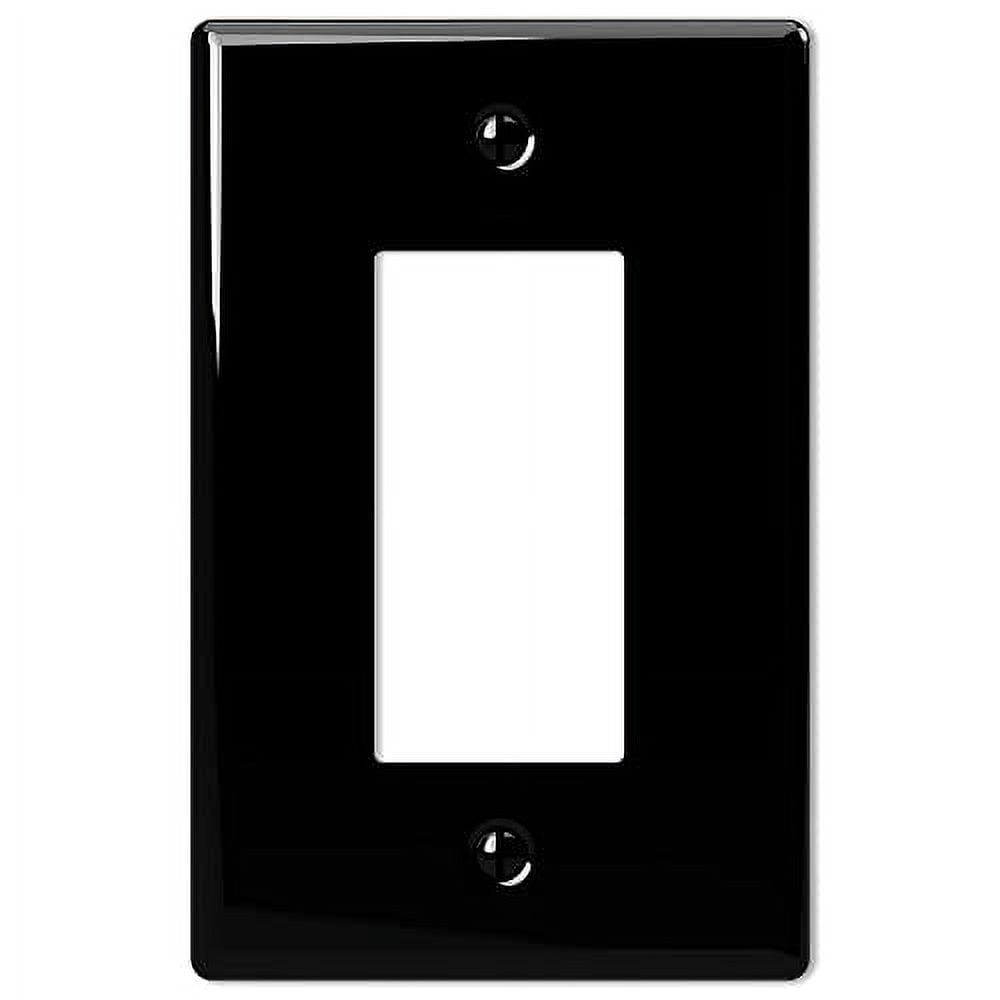 Black Ceramic Single Rocker Wallplate