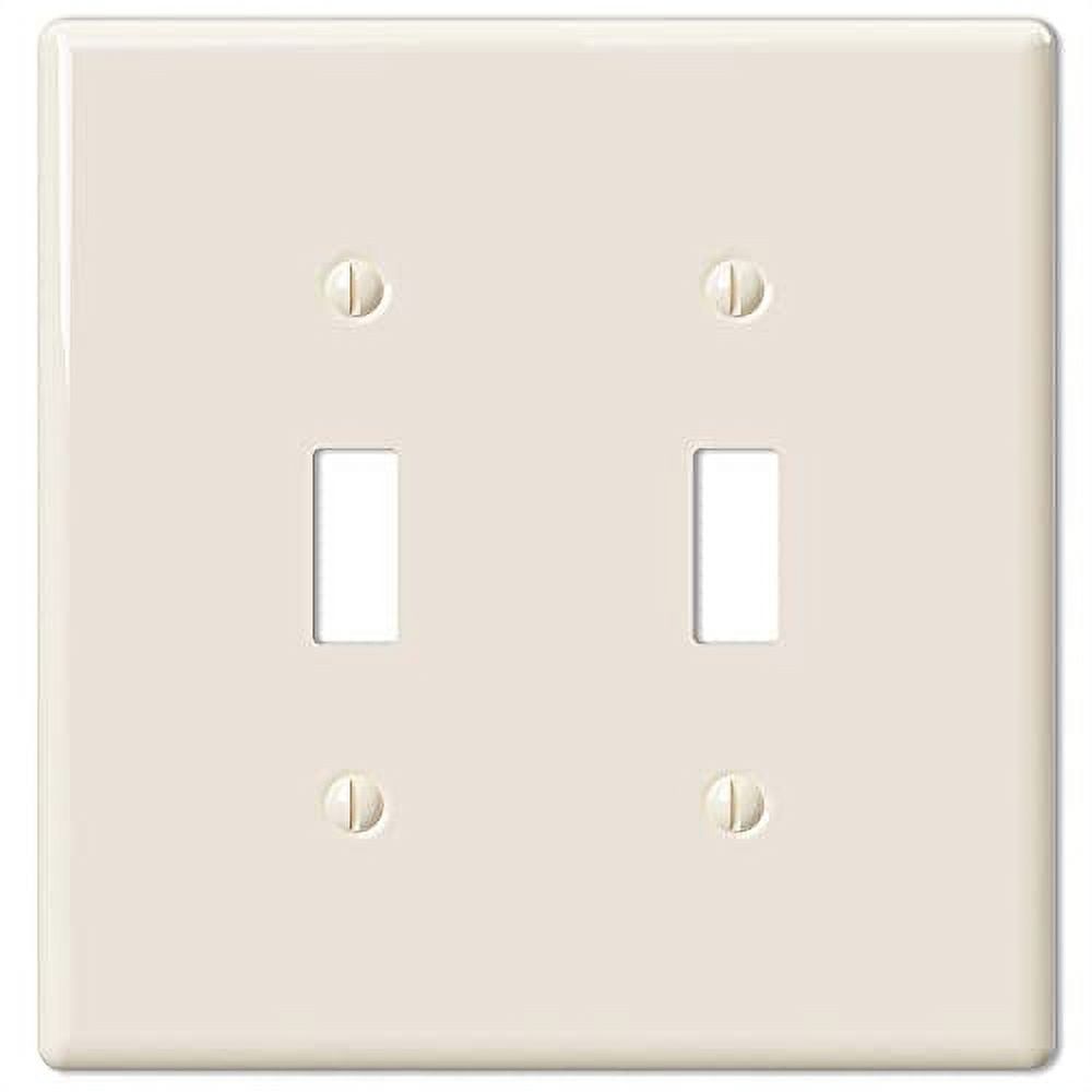 Biscuit Ceramic Double Toggle Wallplate