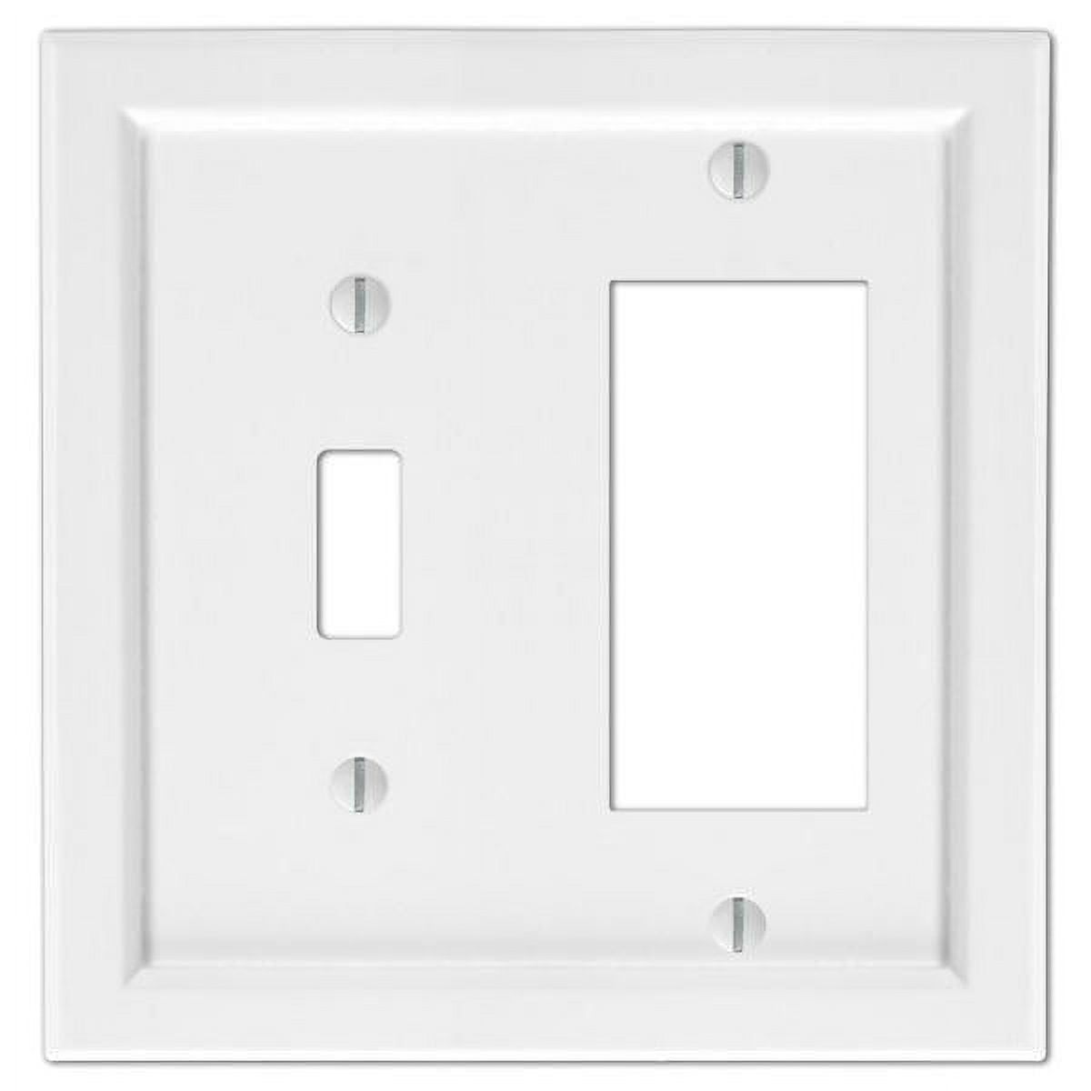 White Composite 2-Gang Toggle and Rocker Wall Plate