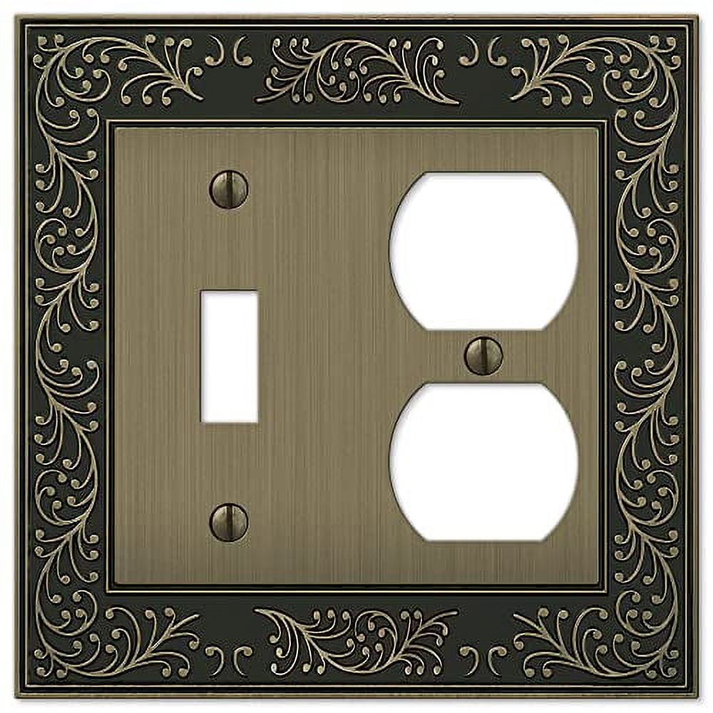 Brushed Brass 2-Gang Decorative Wall Plate