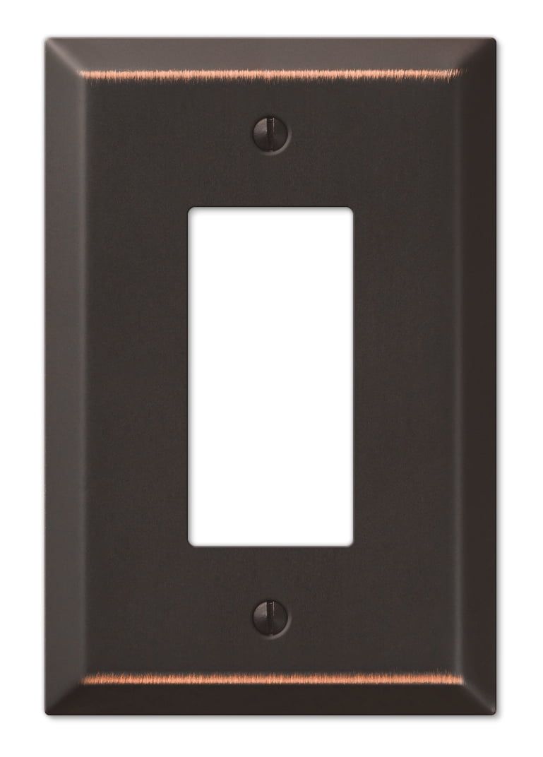 Aged Bronze Oversized Single Rocker Steel Wall Plate