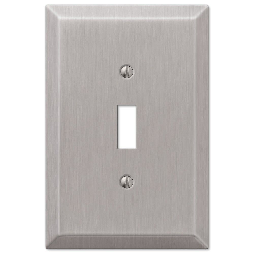 Brushed Nickel Oversized 1 Toggle Steel Wall Plate